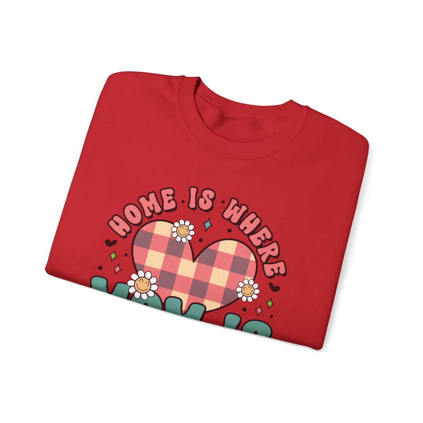 💖🏡 Home Is Where Mom Is Sweatshirt – Cozy Gift for Mothers