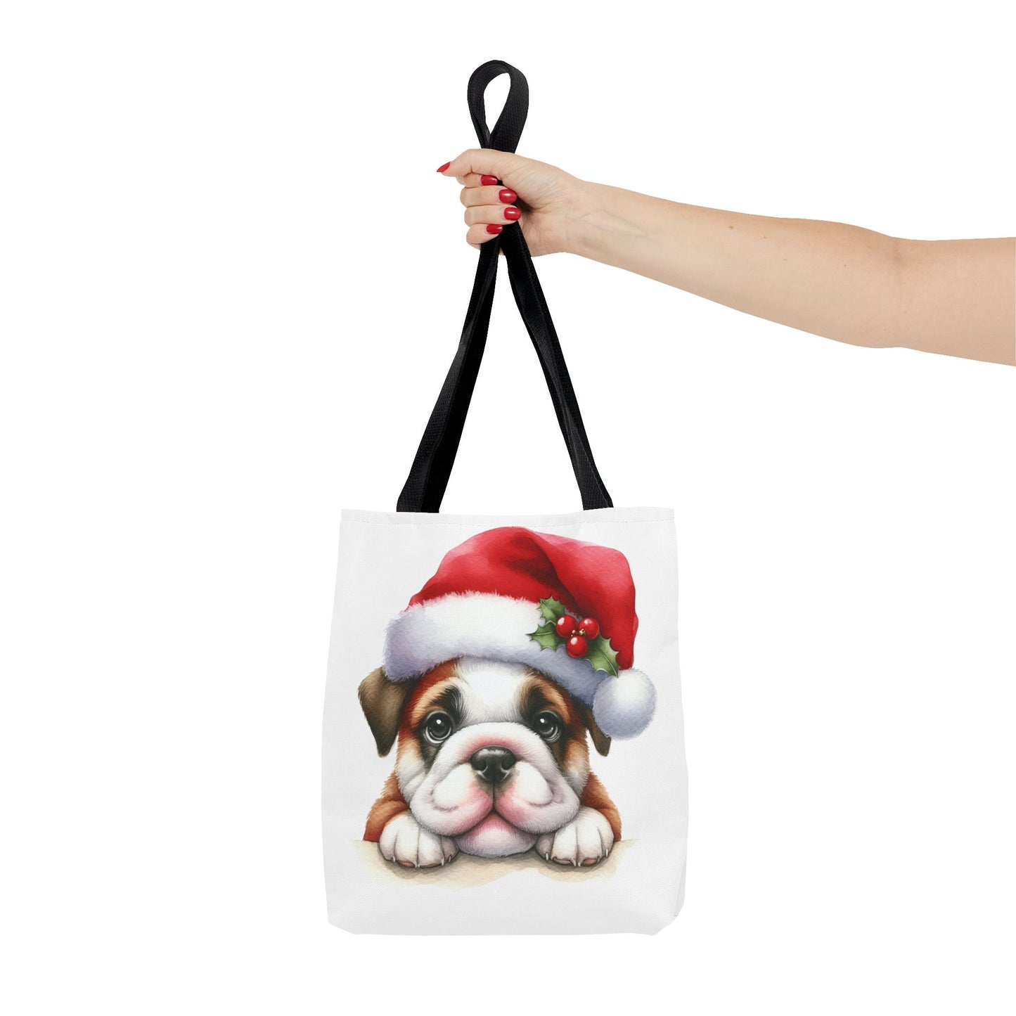 🐾 Bulldog Christmas Tote Bag – Santa Paws Cuteness You Can Carry 🎄