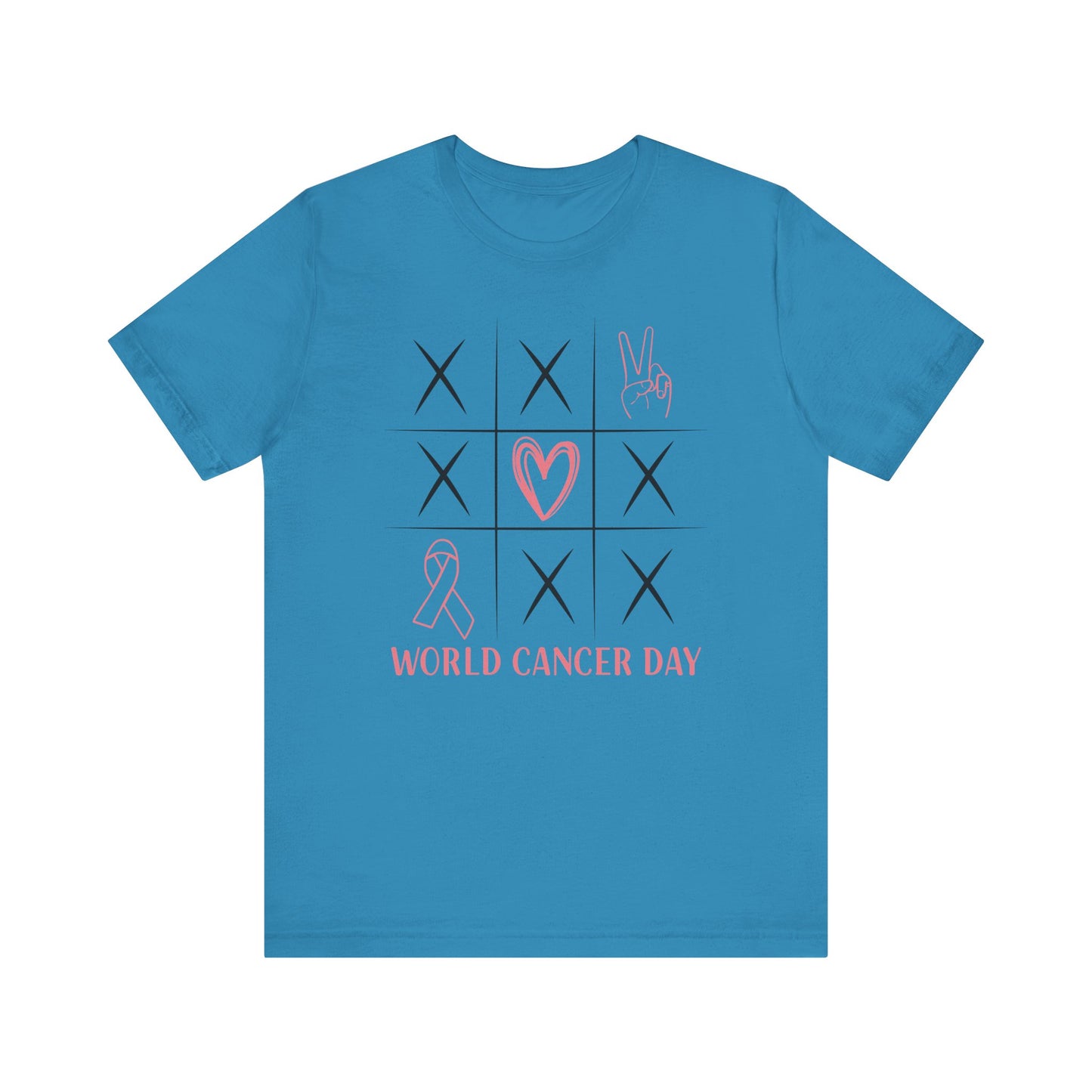 🎗️ World Cancer Day Awareness T-Shirt – Peace, Love & Hope 💕