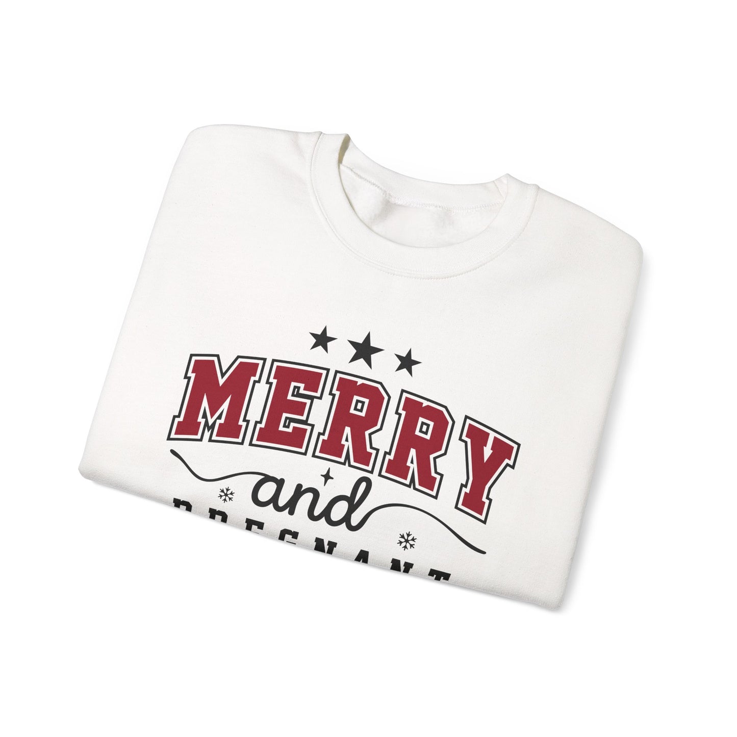 🎄👣 Merry Little Kicking Feet Christmas Maternity Sweatshirt – Cute Holiday Pregnancy Crewneck