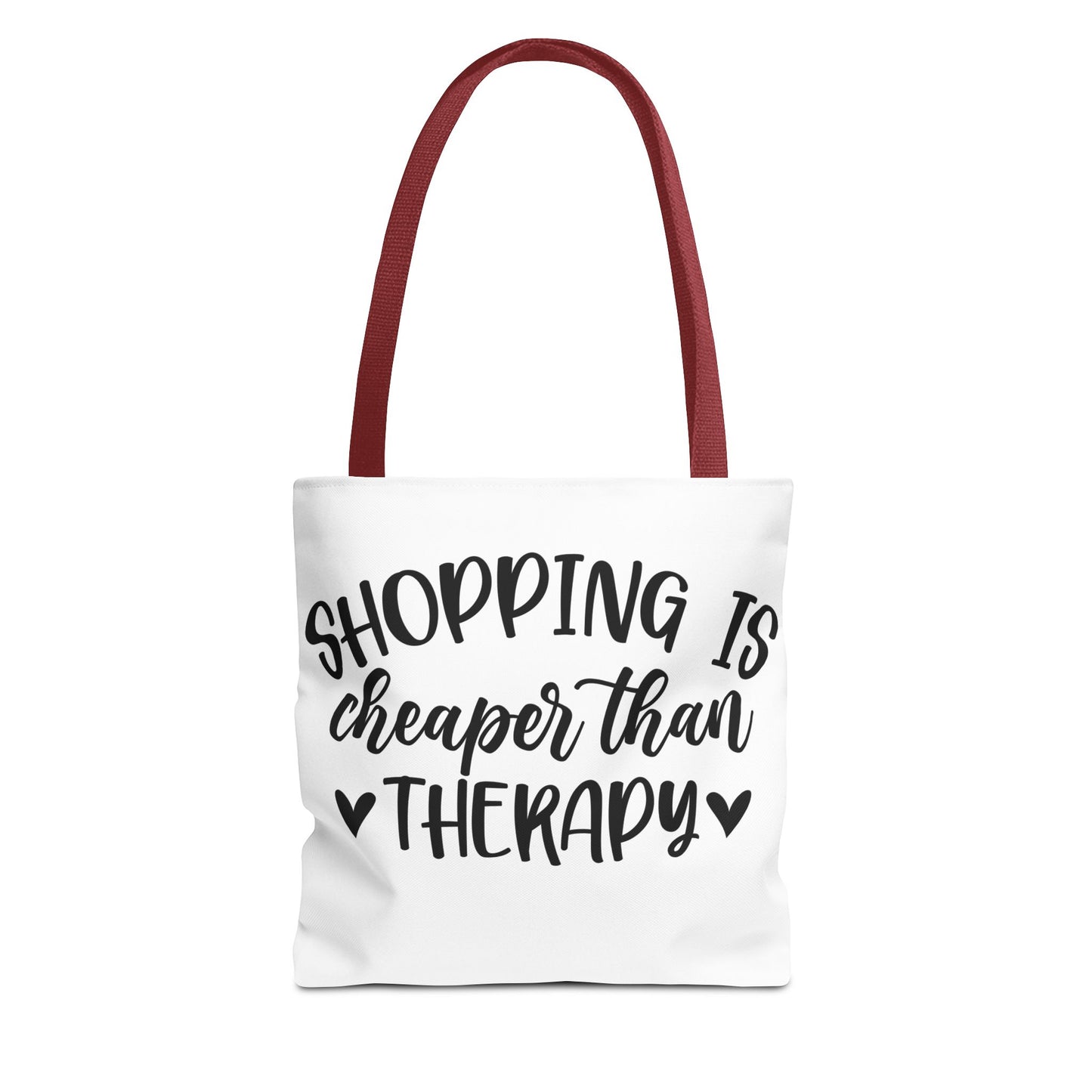 🛍️ Shopping Is Cheaper Than Therapy Tote Bag – Fun & Stylish Everyday Carry ❤️