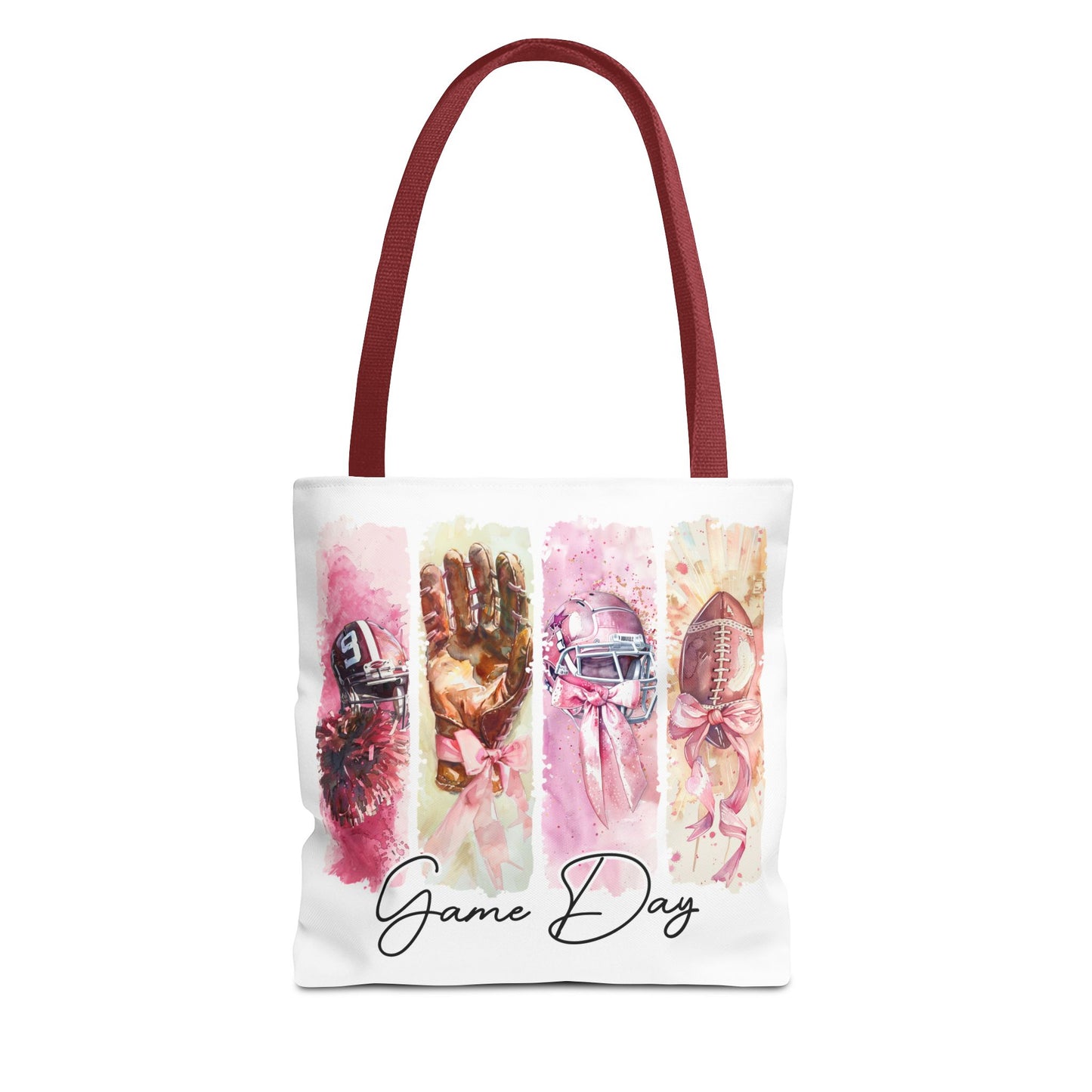 🏈 Game Day Pink Ribbon Tote Bag – Football & Pink Power 💖👜
