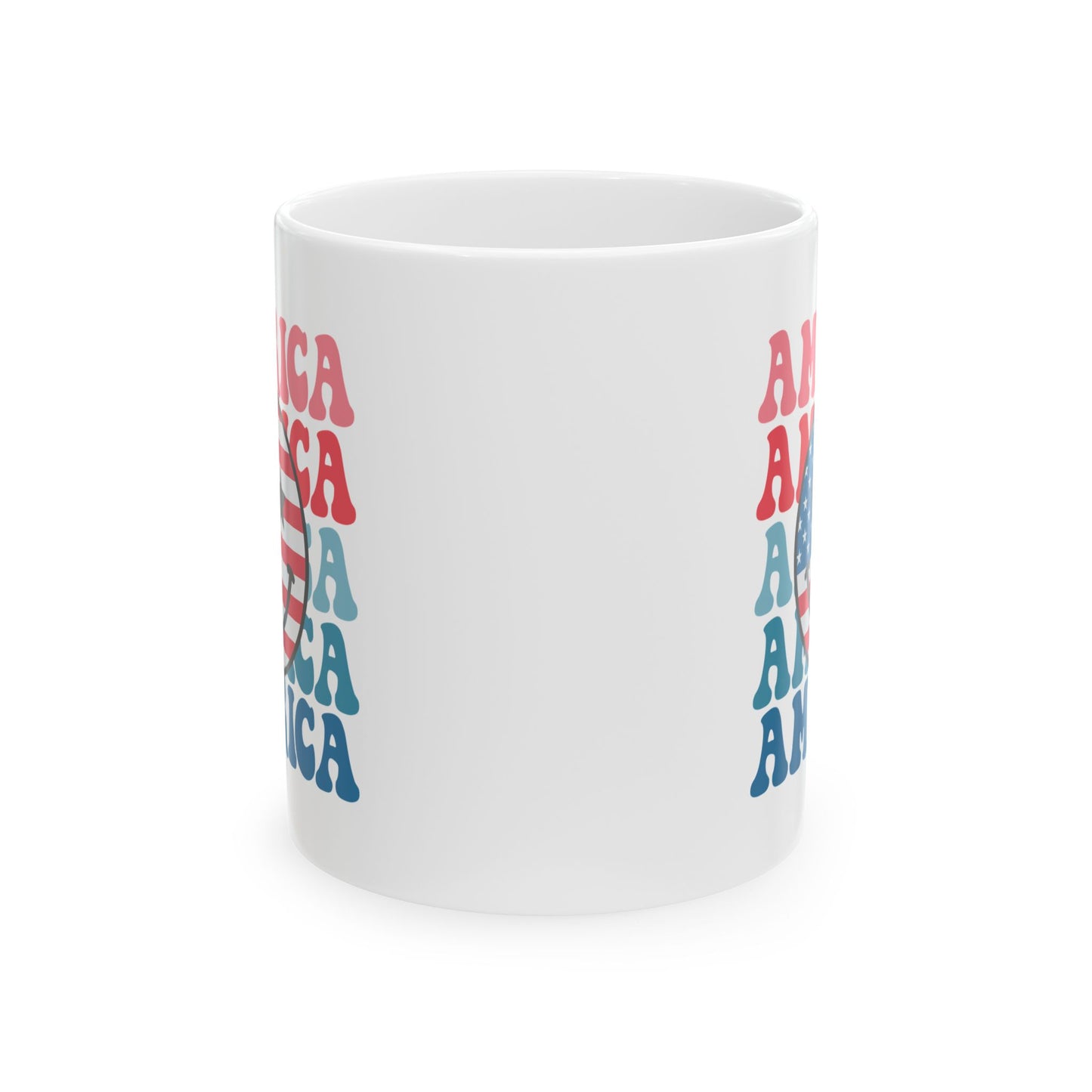 USA America Smiley Face Mug – Celebrate Patriotism with Style and Fun! 🎆