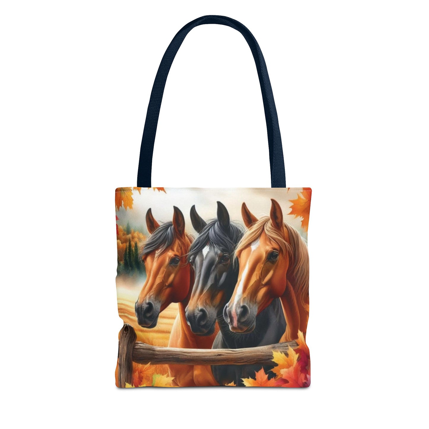 🐴 Autumn Horse Trio Tote Bag – Rustic, Stylish & Practical 🍂