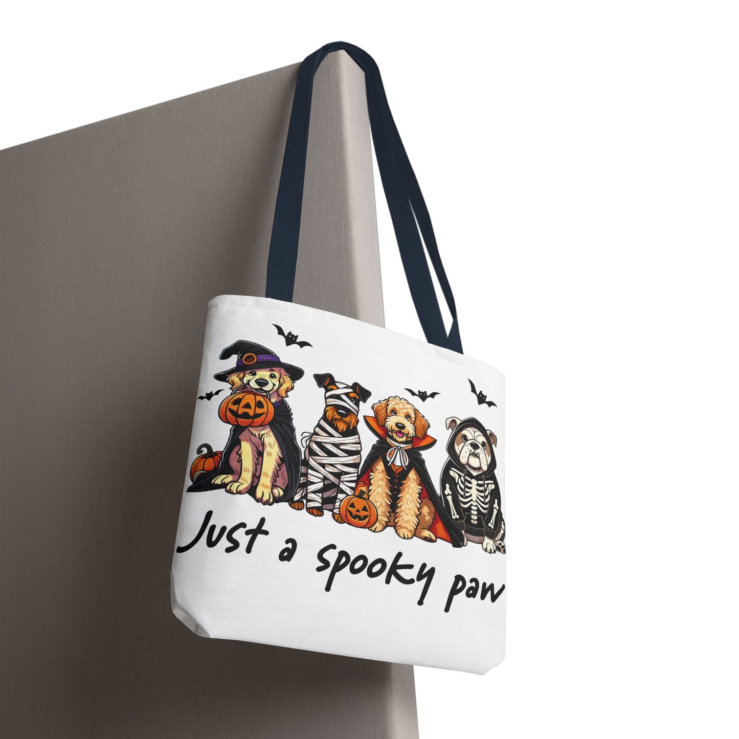 🐾 Spooky Paws Halloween Tote Bag – Doggone Cute Halloween Style 🎃