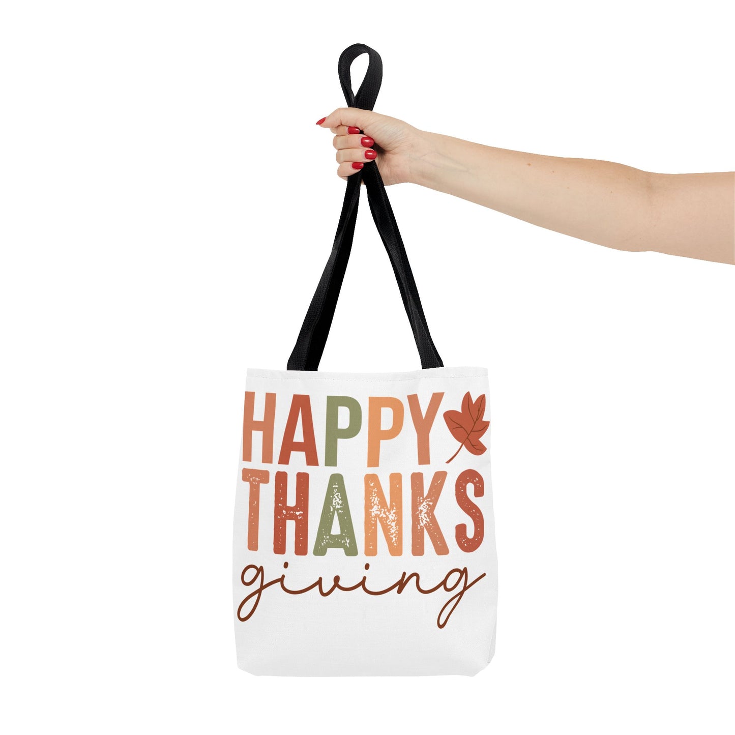 🍁 Rustic Happy Thanksgiving Tote Bag – Simple Charm for the Season 🍂🧡