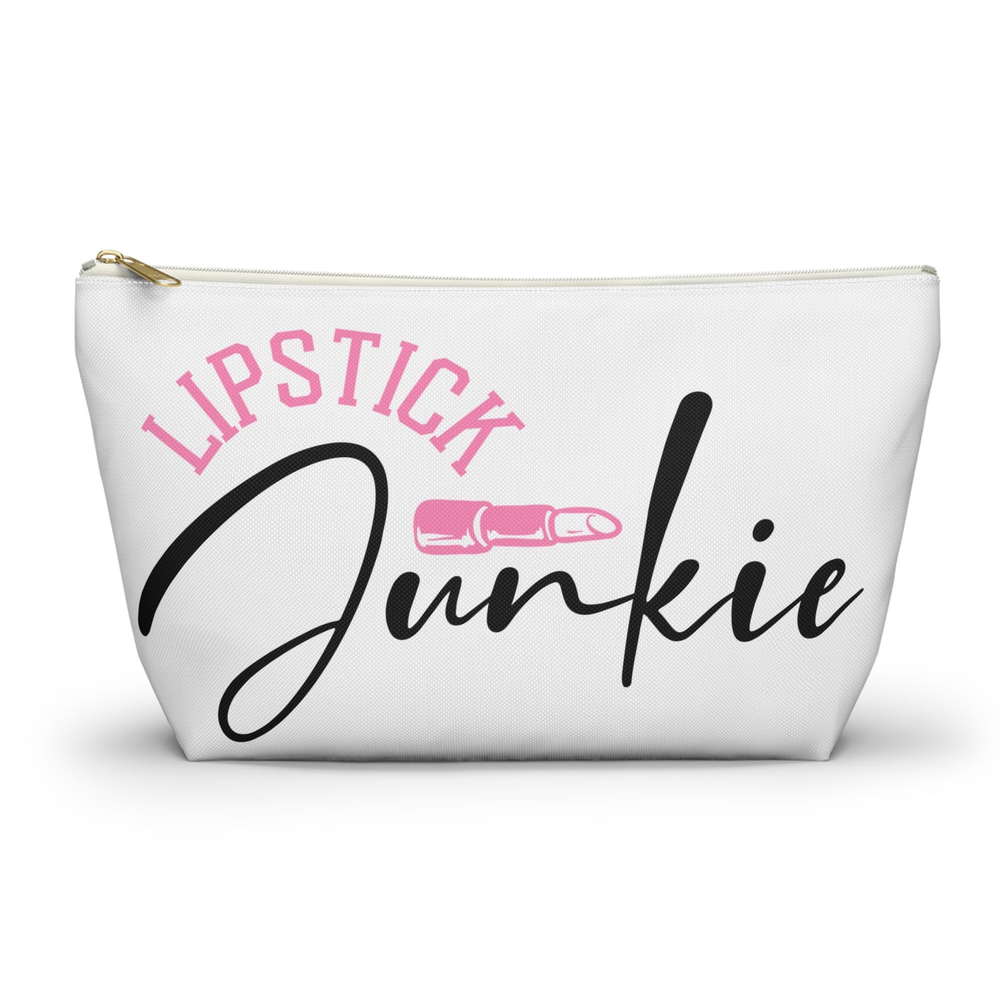 Accessory Pouch – "Lipstick Junkie" Pink Makeup Bag