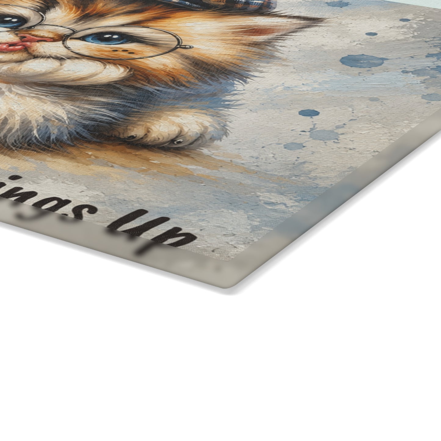 Stay Pawsitive Cat Cutting Board – Whiskered Wisdom & Cozy Kitchen Charm