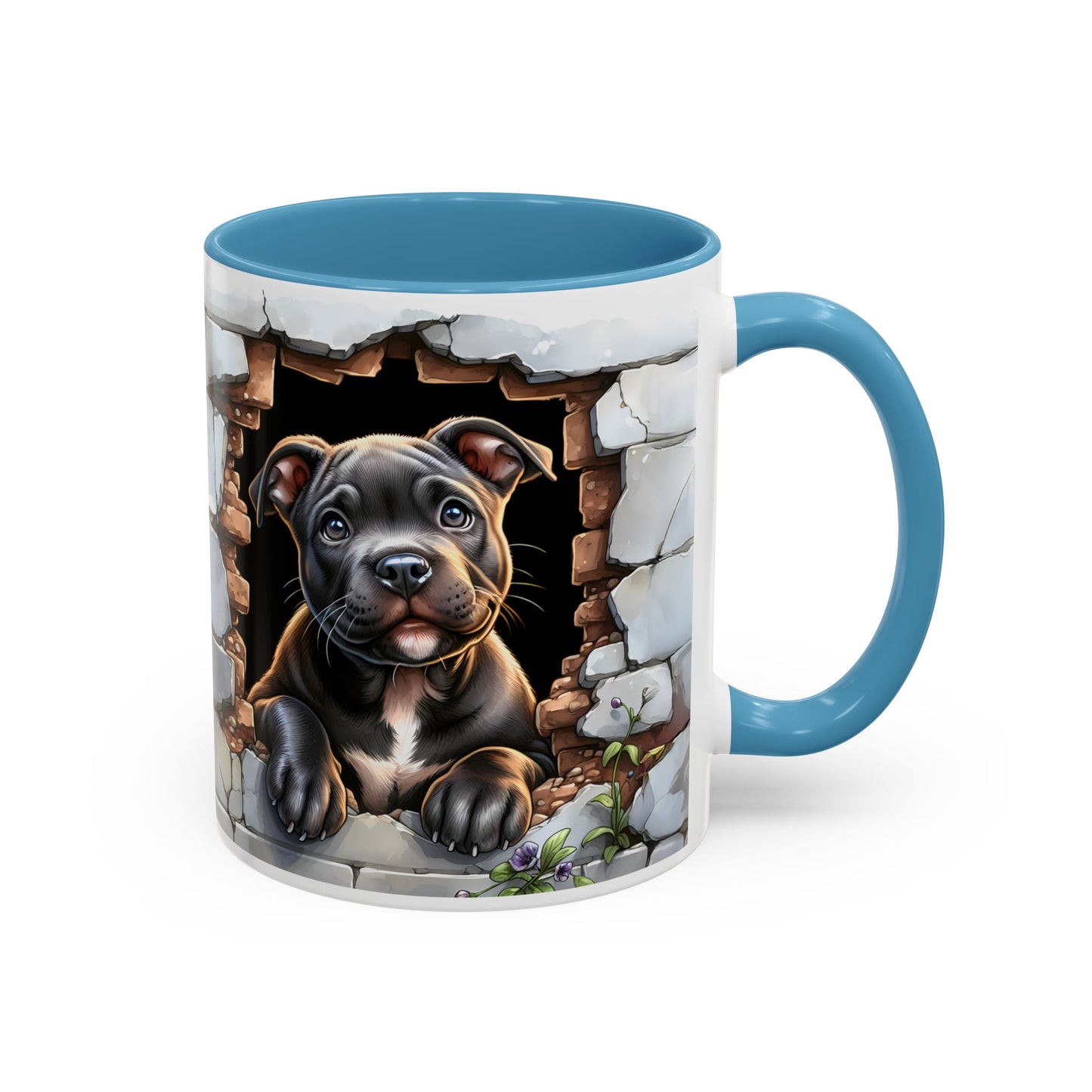 🐶☕ Pit Bull Puppy Accent Mug – Cute Breakthrough Pup Design ✨
