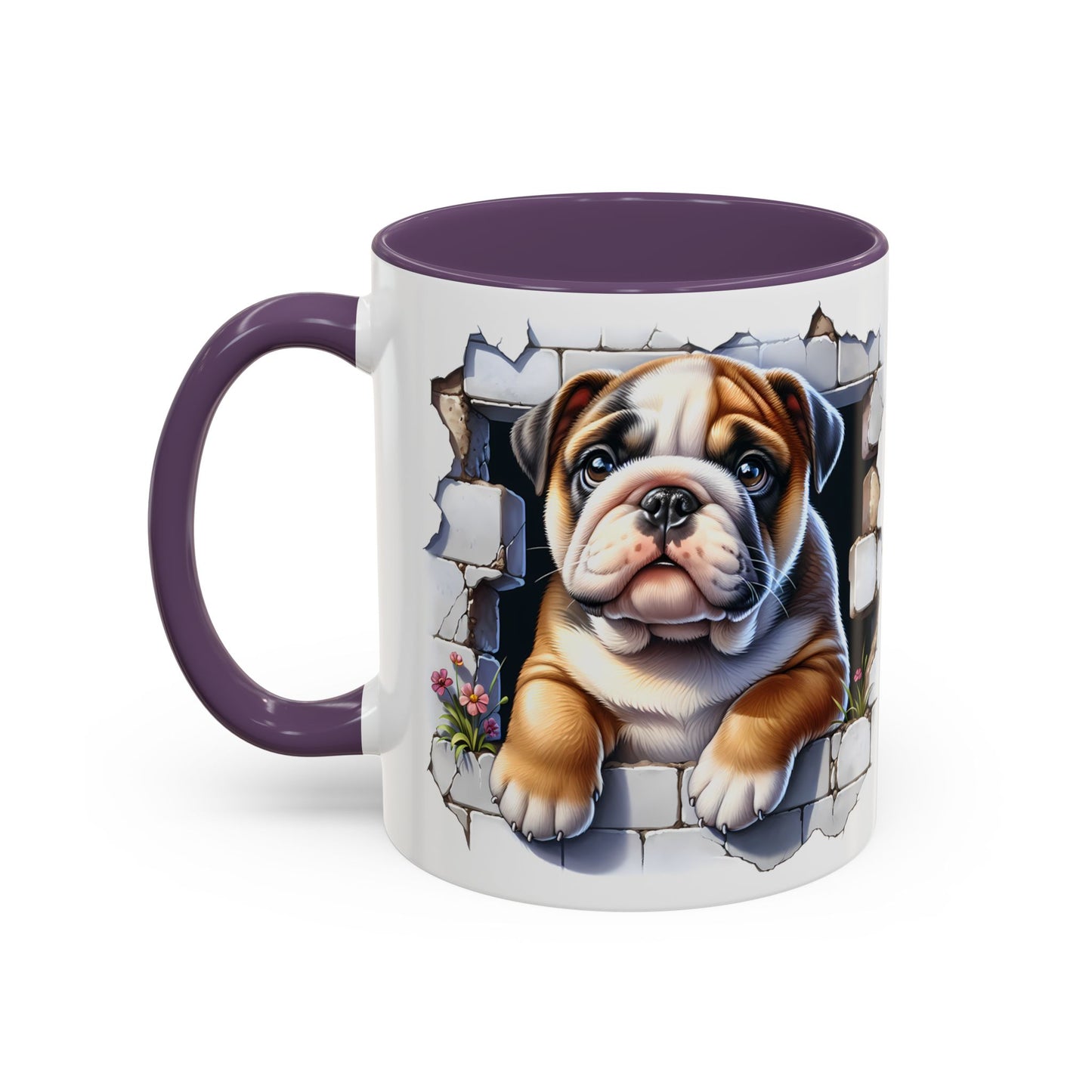🐶☕ English Bulldog Puppy Accent Mug – Adorable Breakthrough Pup Design ✨rs (11/15oz)