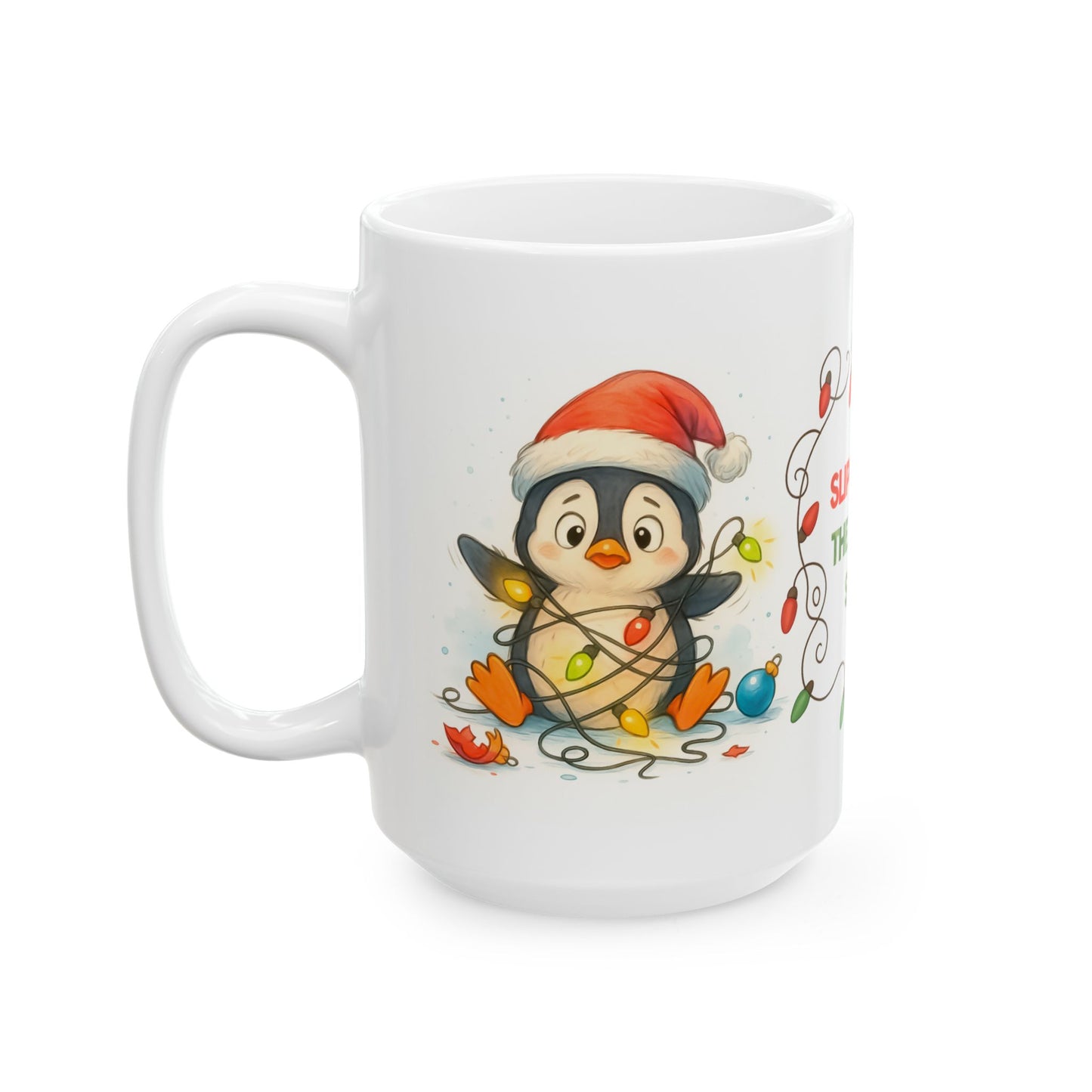 🐧🎄 Slipped Into the Holiday Spirit Penguin Mug – Cute Christmas Coffee Cup ✨☕
