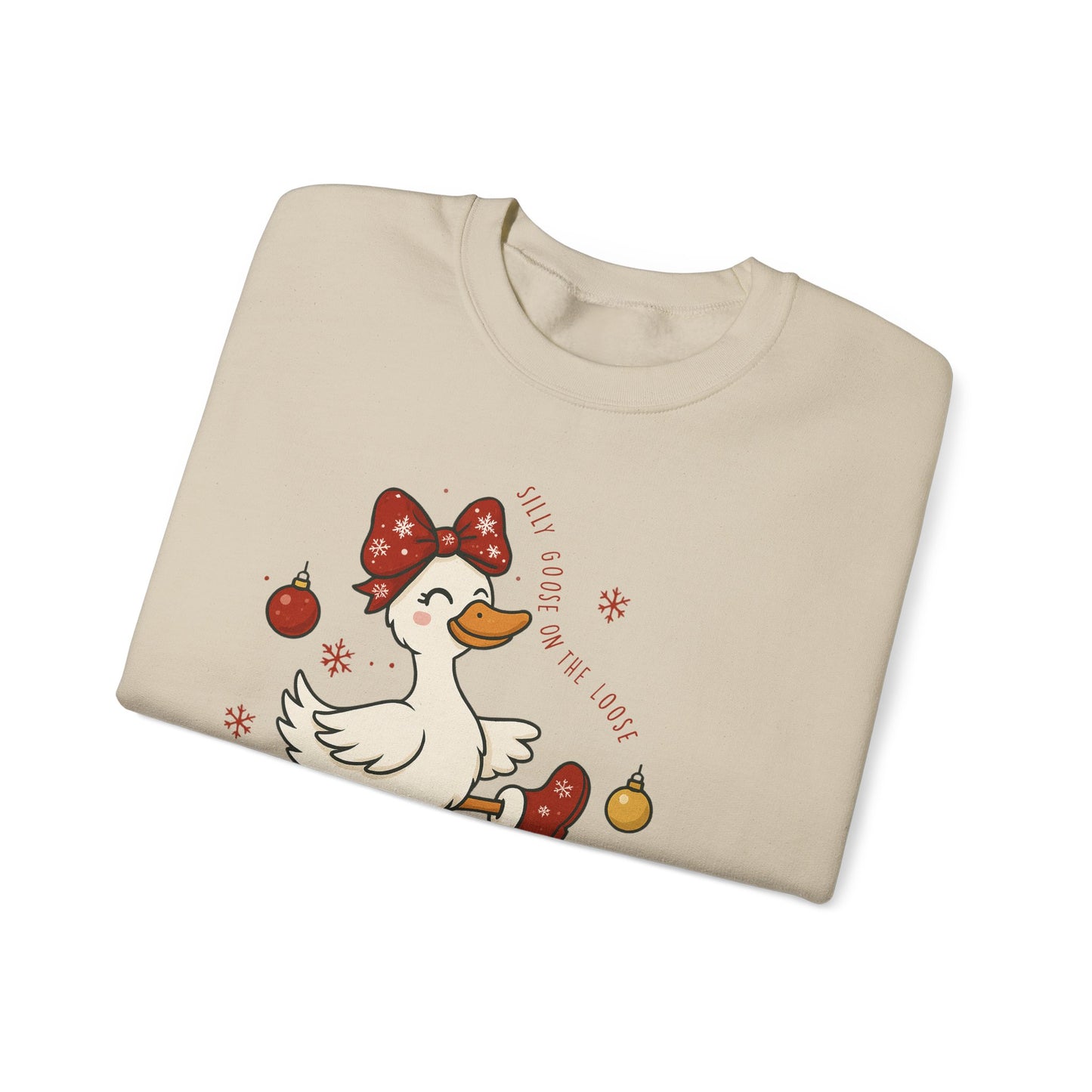 🪿🎁 Silly Goose on the Loose Sweatshirt – Whimsical Holiday Cheer ❄️✨