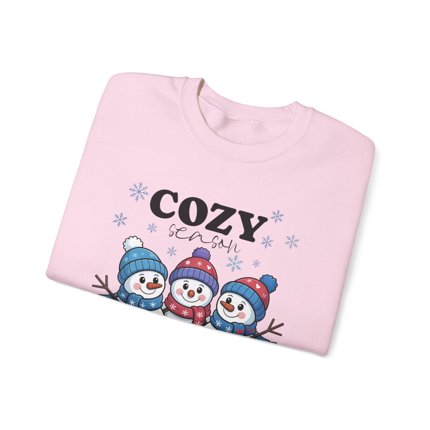 ☃️💙 Cozy Season Snowman Sweatshirt – Adorable Winter Crewneck for Women