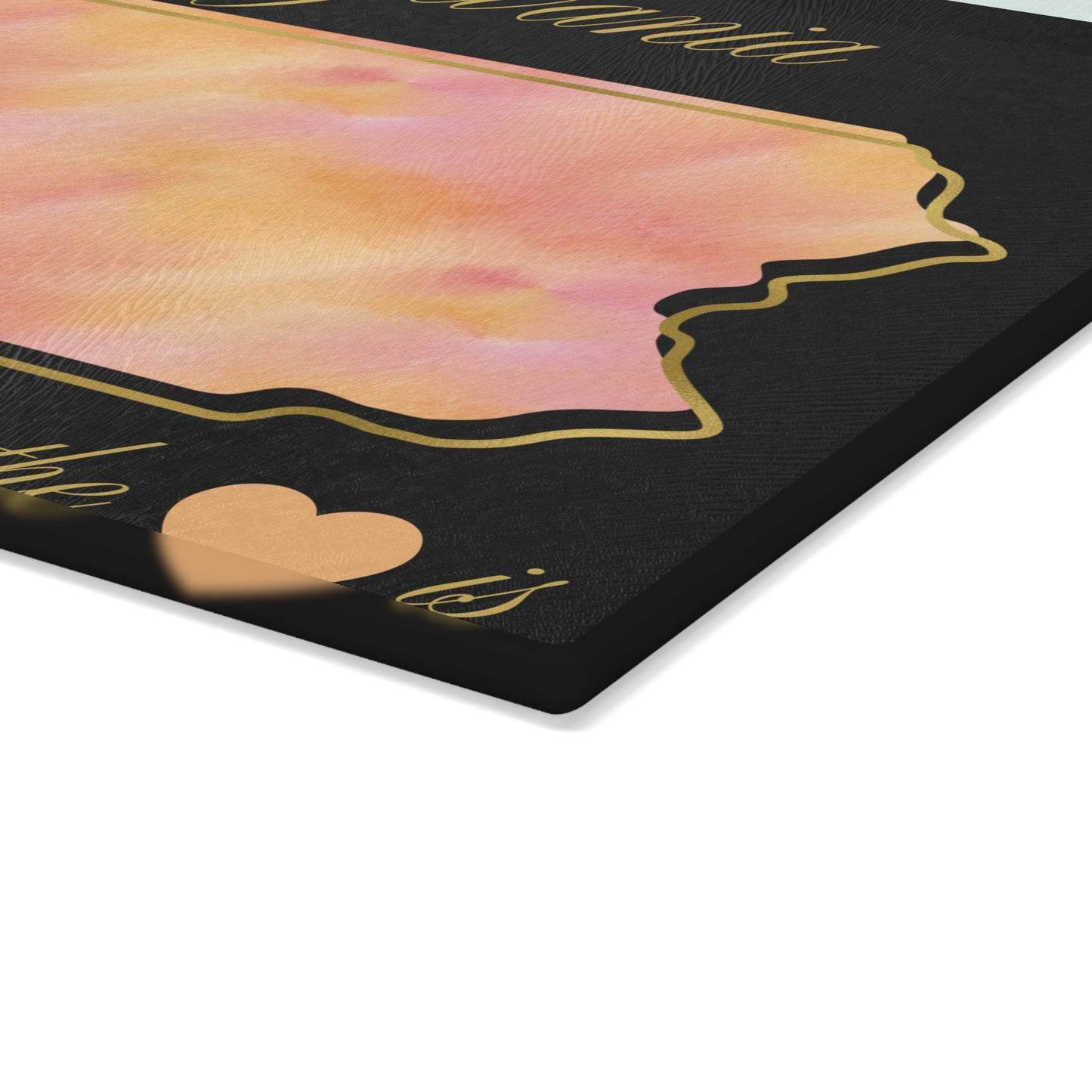 🧡 Pennsylvania State Cutting Board – Warm Peach Tones & Elegant State Pride