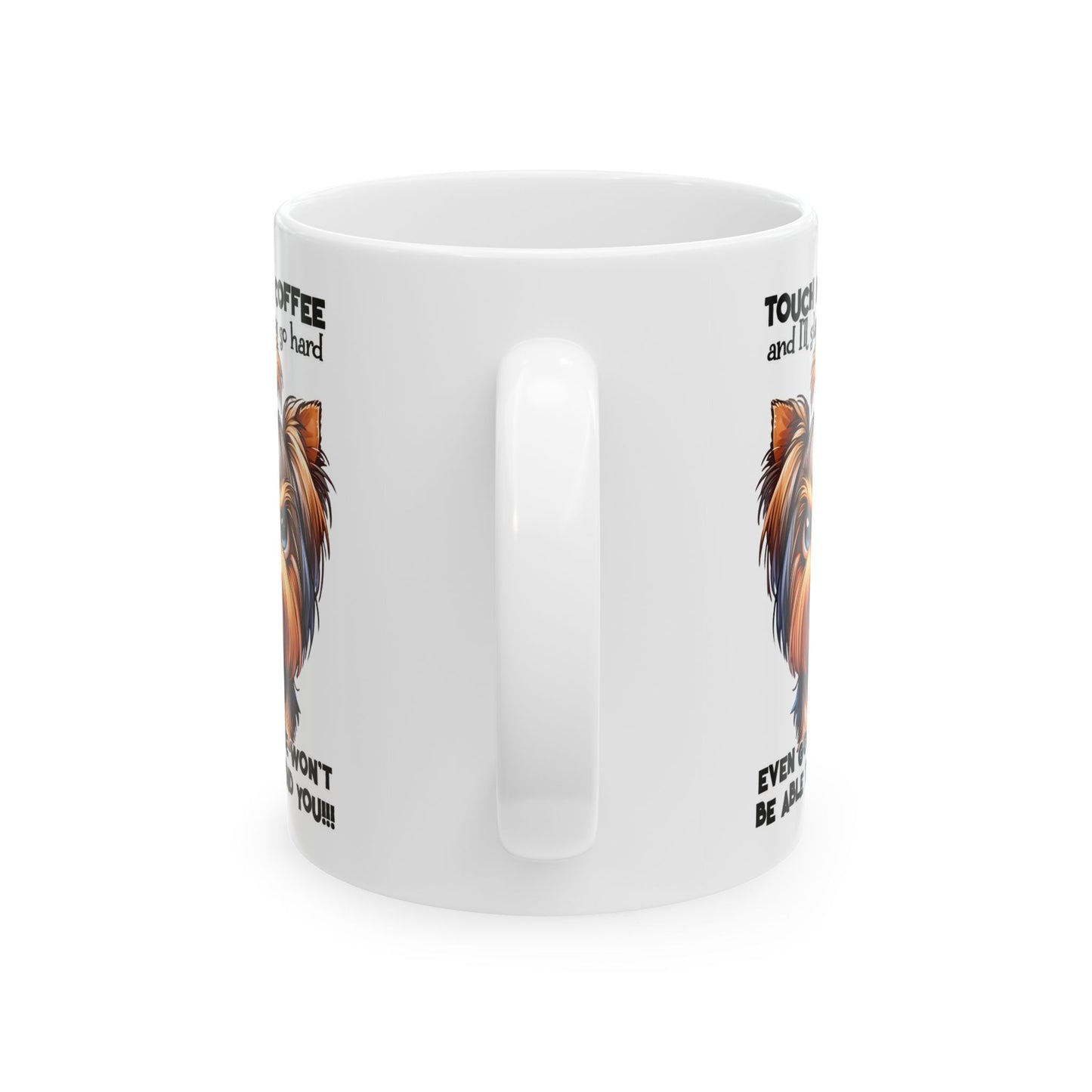 Taza de Yorkshire Terrier Gruñón: “Toca mi café y te daré una bofetada…” 💥