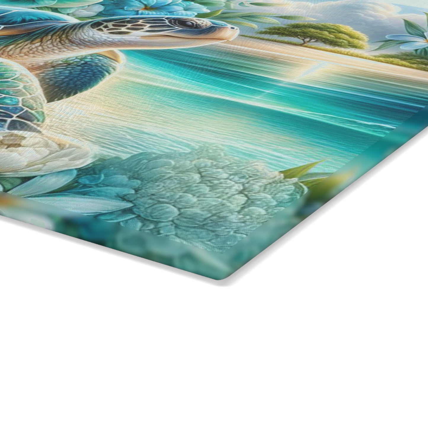🐢 Tropical Sea Turtle Cutting Board – Coastal Tranquility for Your Kitchen