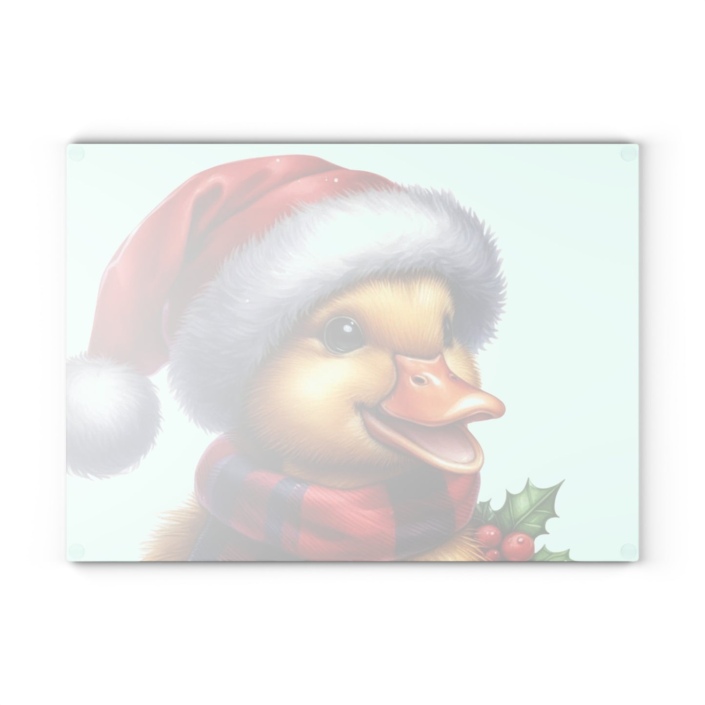 🎄 Merry Duckmas – Holiday Duckling in Santa Hat Cutting Board