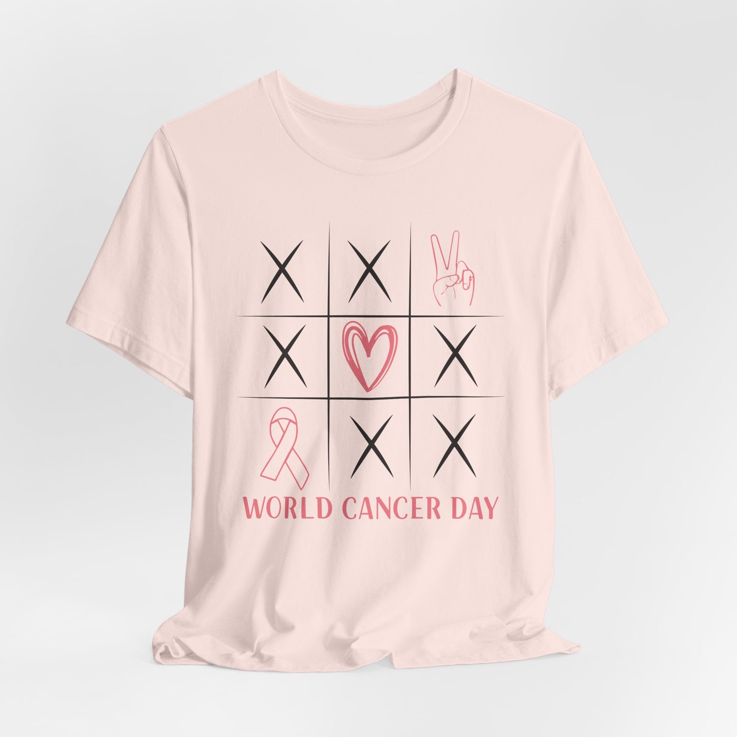 🎗️ World Cancer Day Awareness T-Shirt – Peace, Love & Hope 💕