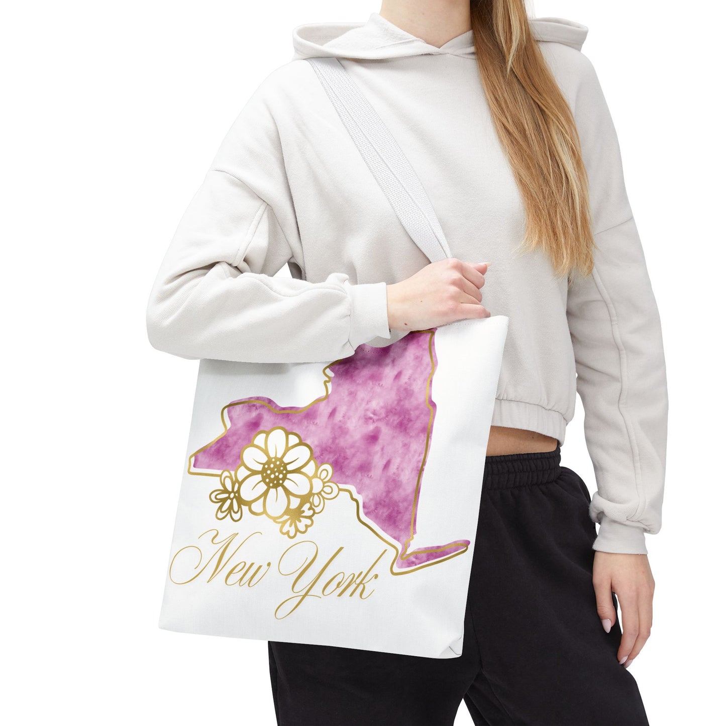 🗽 New York State Floral Tote Bag – Chic, Practical & City Charm 🌸