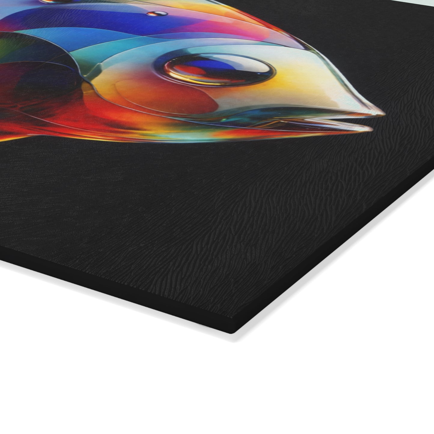 Radiant Reef Glass Cutting Board – Colorful Fish Artwork