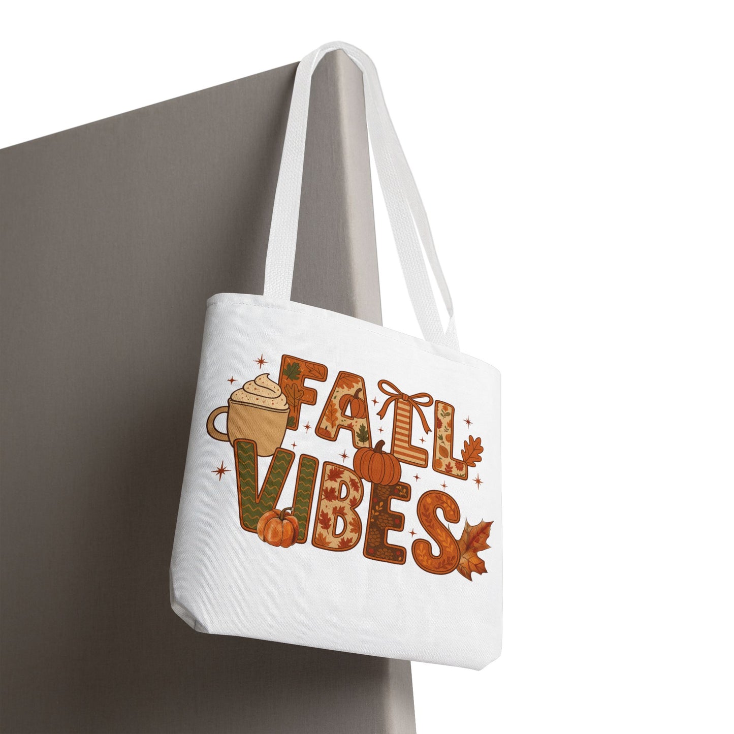 🍁 Fall Vibes Tote Bag – Cozy Comfort for Your Autumn Adventures 🎃☕