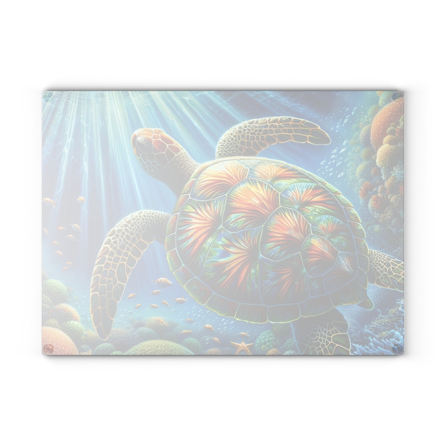 🐢 Vibrant Ocean Turtle Cutting Board – Splash of Color for Your Coastal Kitchen 🌊