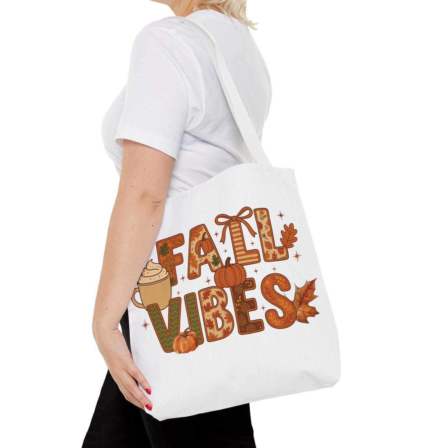 🍁 Fall Vibes Tote Bag – Cozy Comfort for Your Autumn Adventures 🎃☕