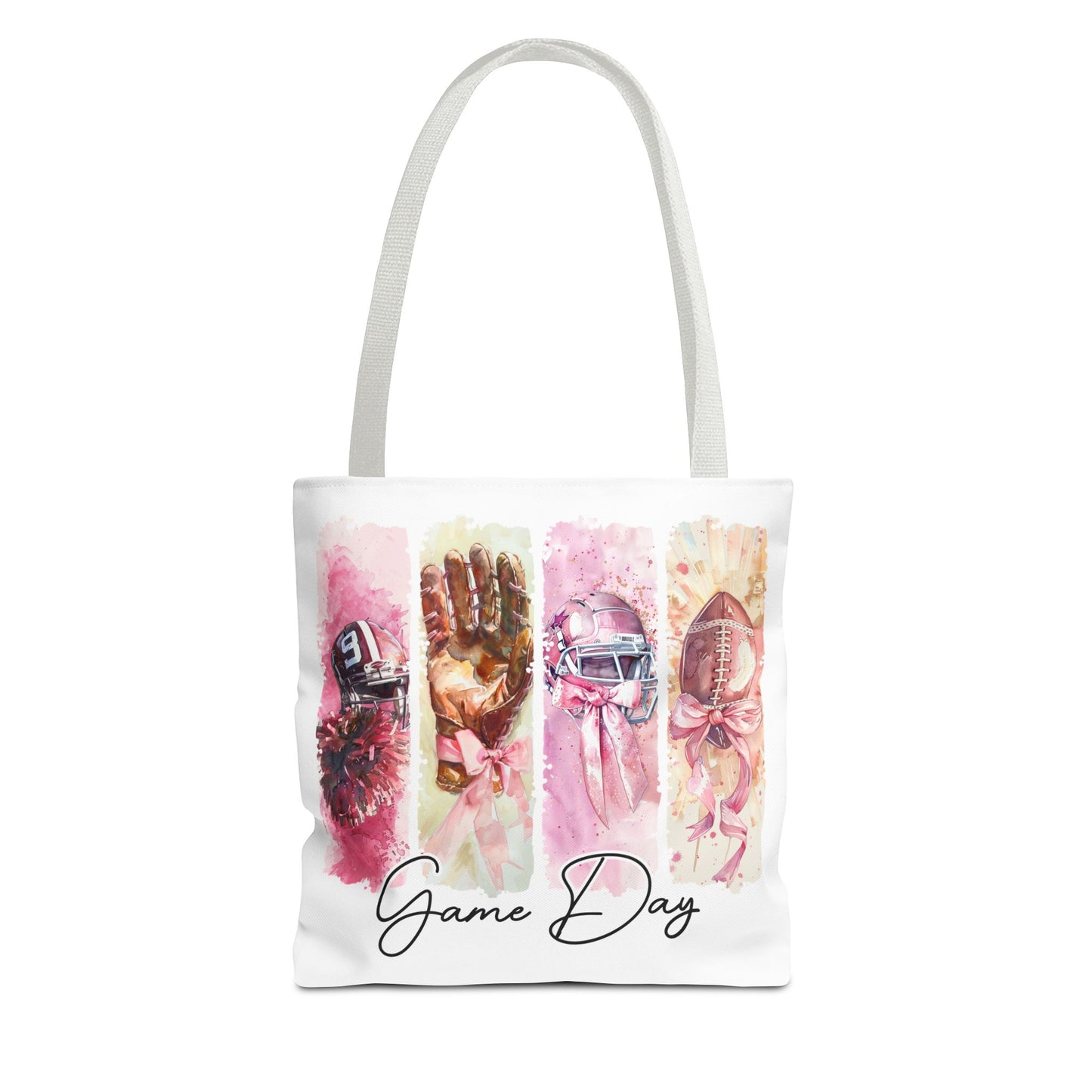 🏈 Game Day Pink Ribbon Tote Bag – Football & Pink Power 💖👜