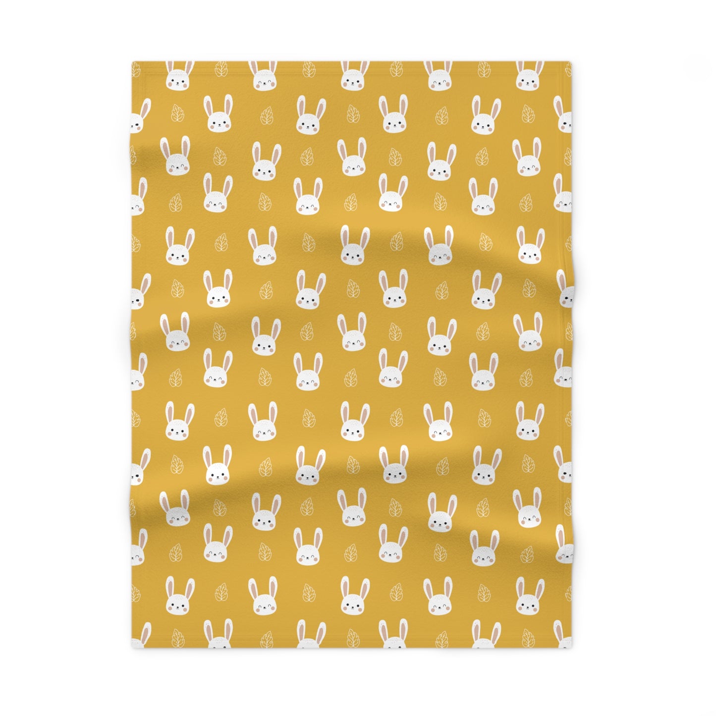🐰 Velveteen Plush Bunny Blanket – Mustard (Honey) - Seasonal Color