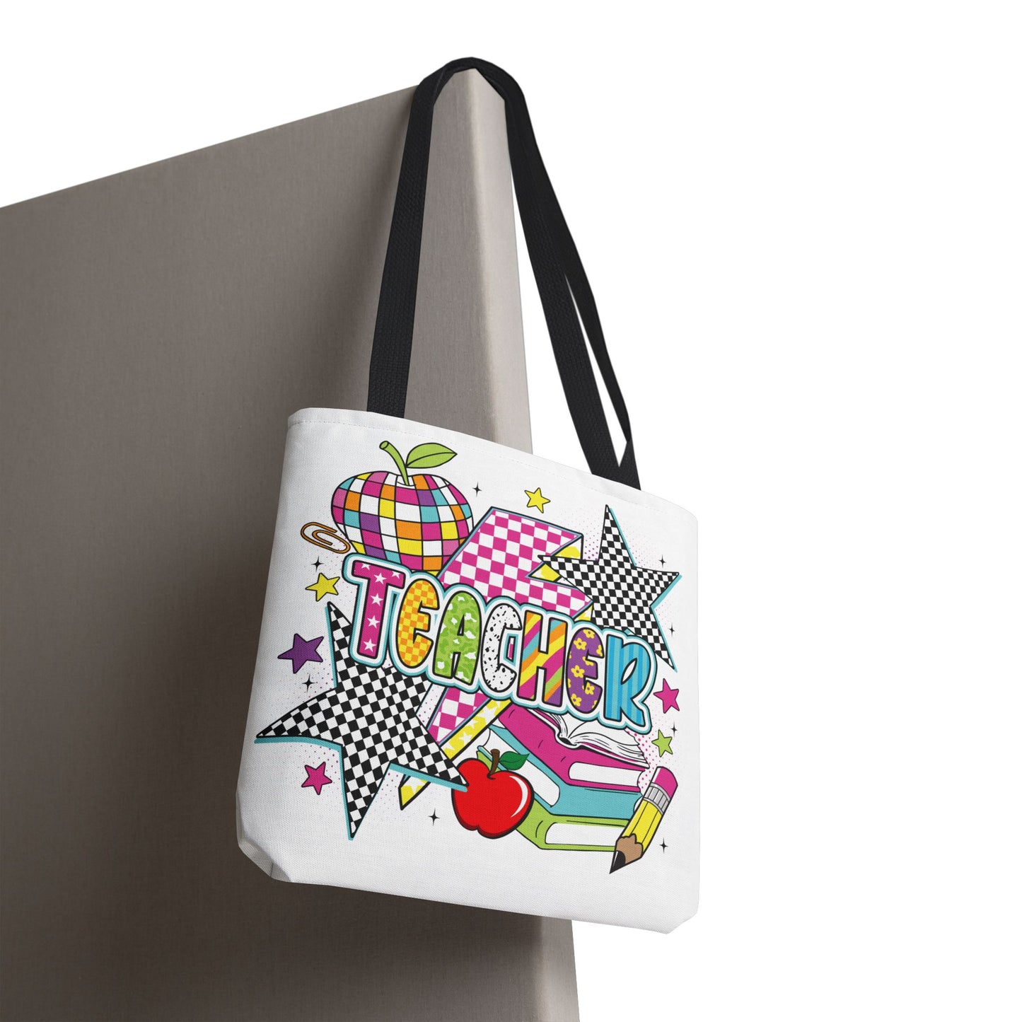 🌟 Bright Teacher Stars Tote – Bold Style for the Best in Class 🍎