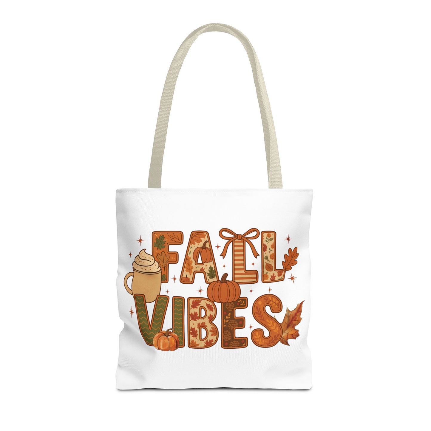 🍁 Fall Vibes Tote Bag – Cozy Comfort for Your Autumn Adventures 🎃☕