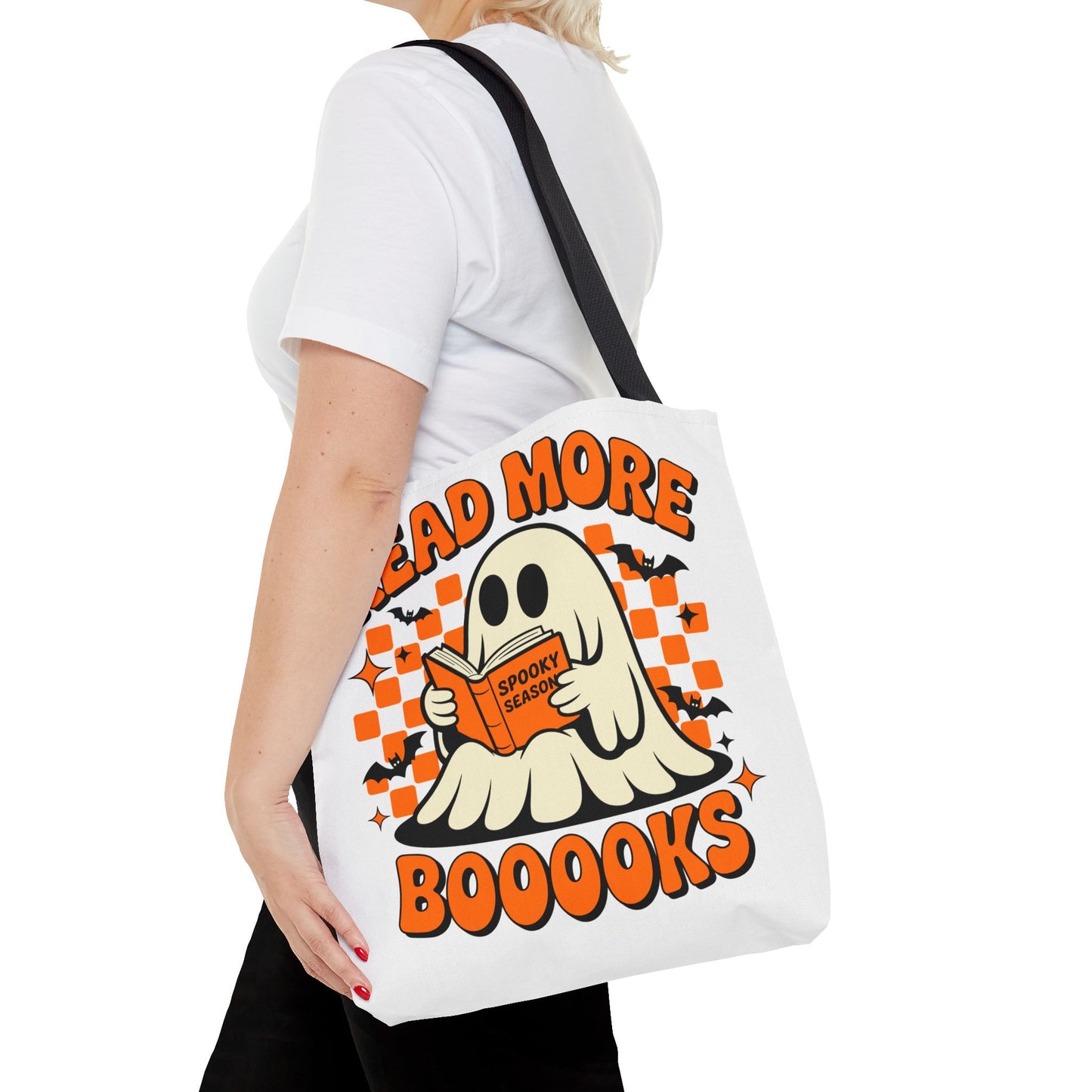 📚 Read More Booooks Halloween Tote Bag – Spooky Reads in Style 👻👜