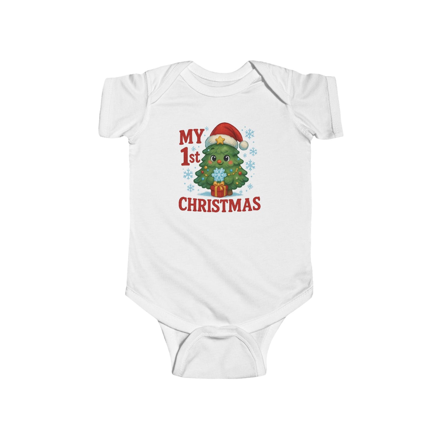 🎄 My 1st Christmas Baby Onesie – Cozy Tree Edition 🌟