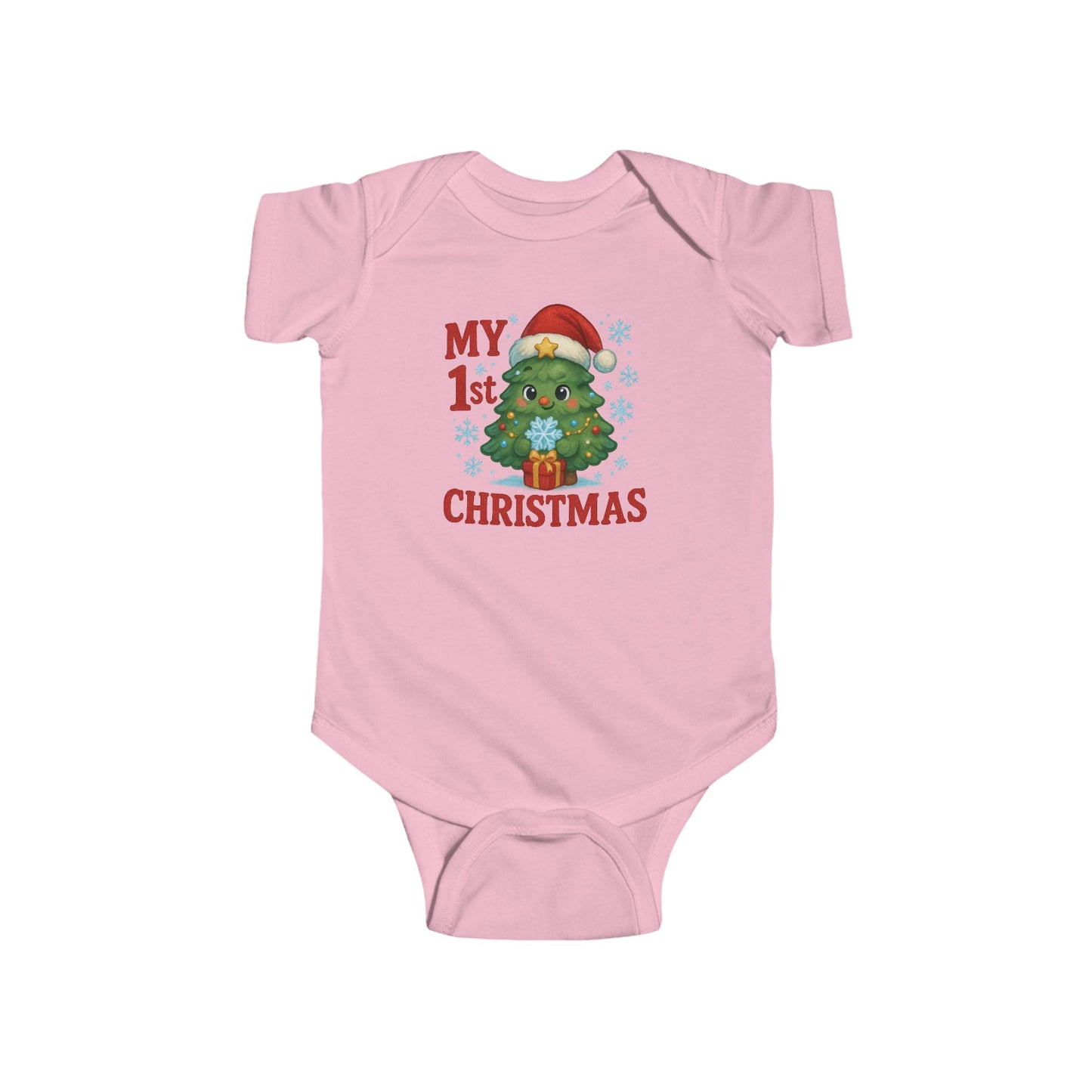 🎄 My 1st Christmas Baby Onesie – Cozy Tree Edition 🌟