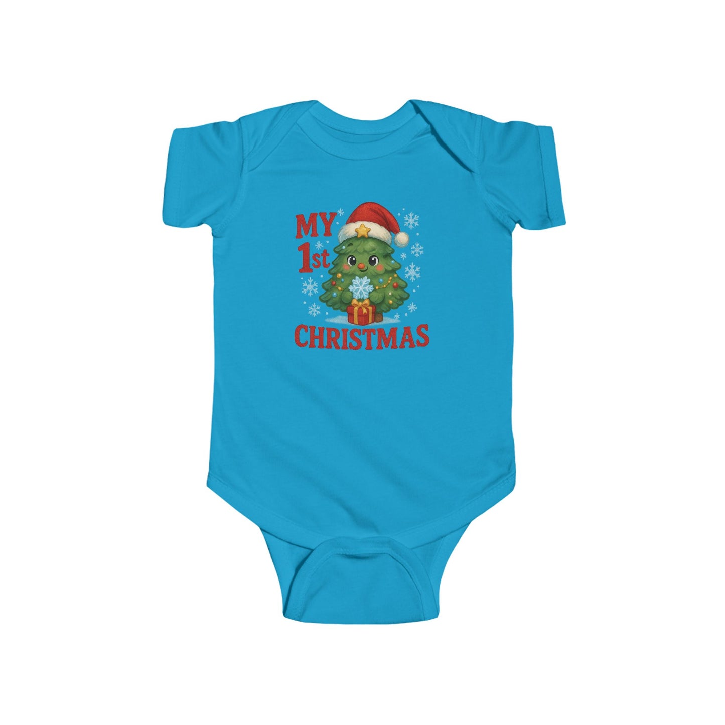 🎄 My 1st Christmas Baby Onesie – Cozy Tree Edition 🌟