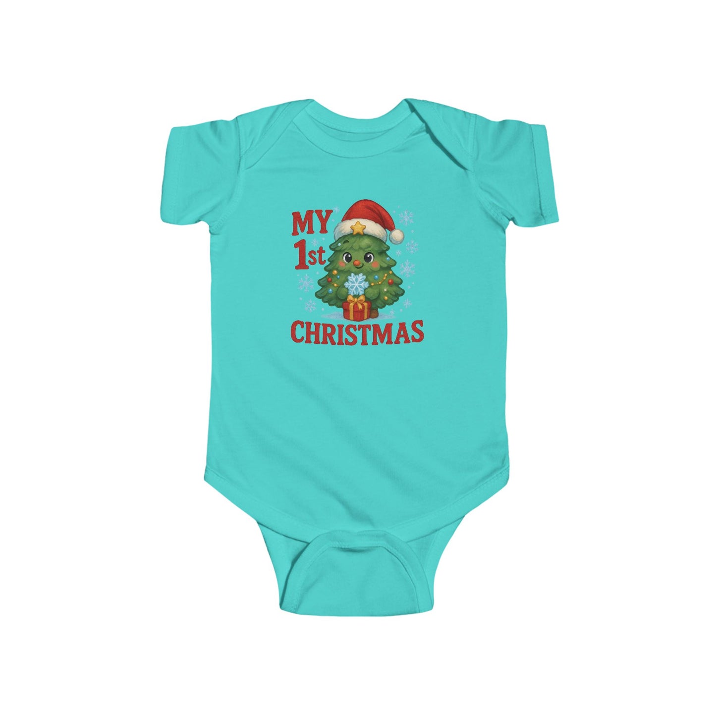 🎄 My 1st Christmas Baby Onesie – Cozy Tree Edition 🌟