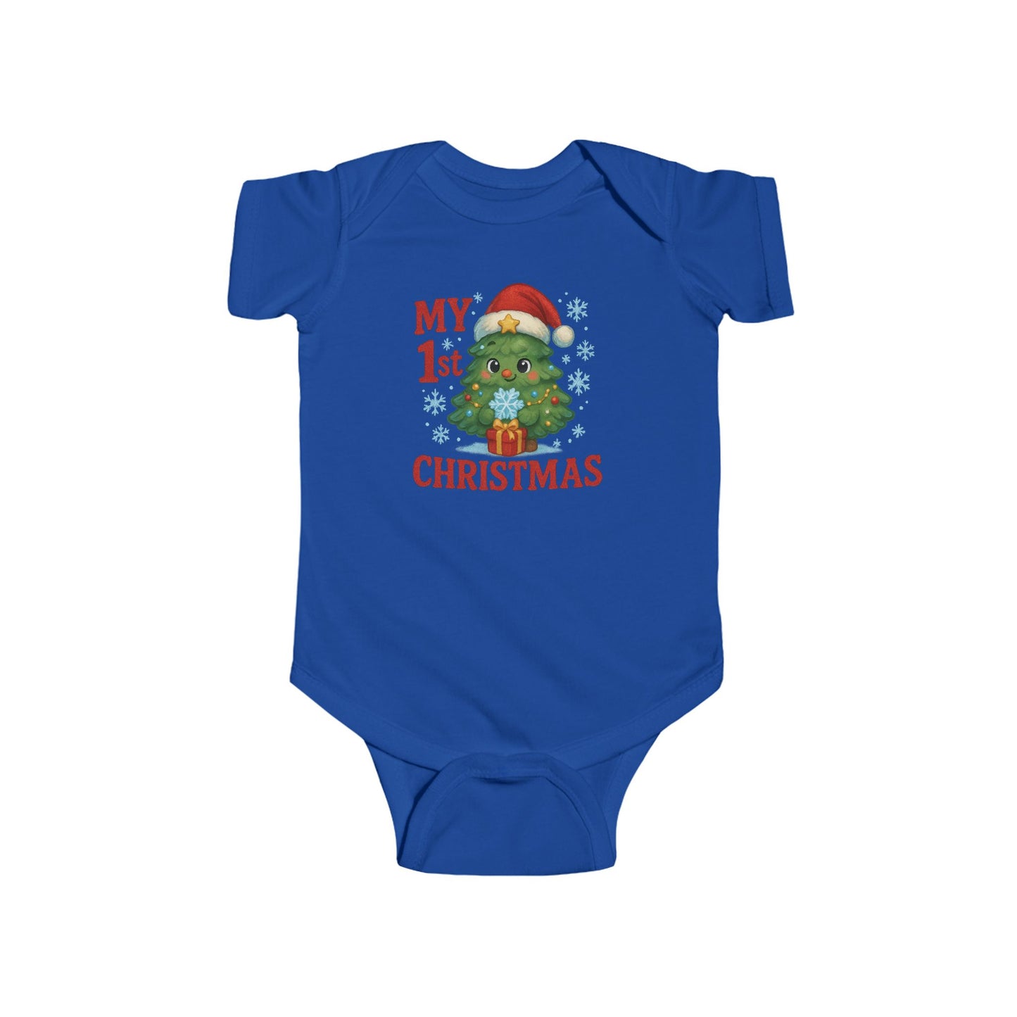 🎄 My 1st Christmas Baby Onesie – Cozy Tree Edition 🌟