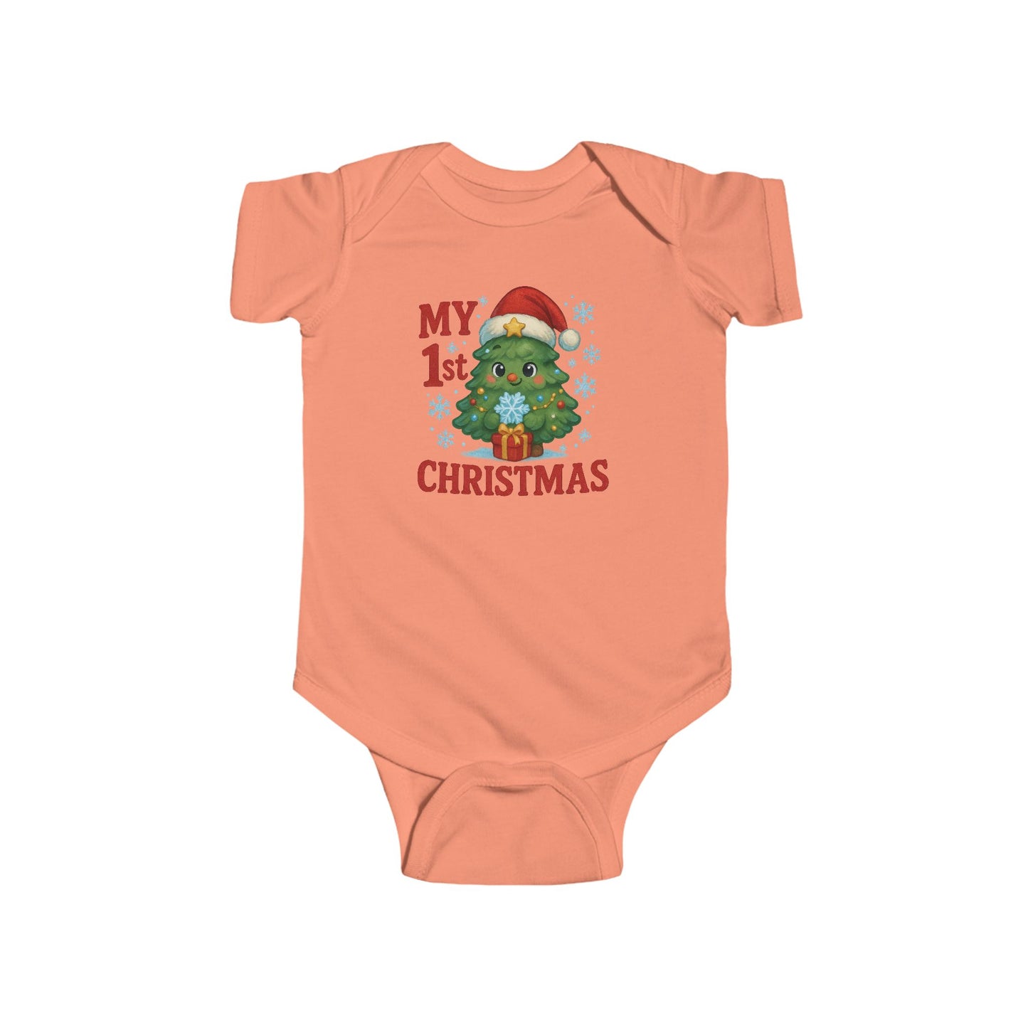 🎄 My 1st Christmas Baby Onesie – Cozy Tree Edition 🌟