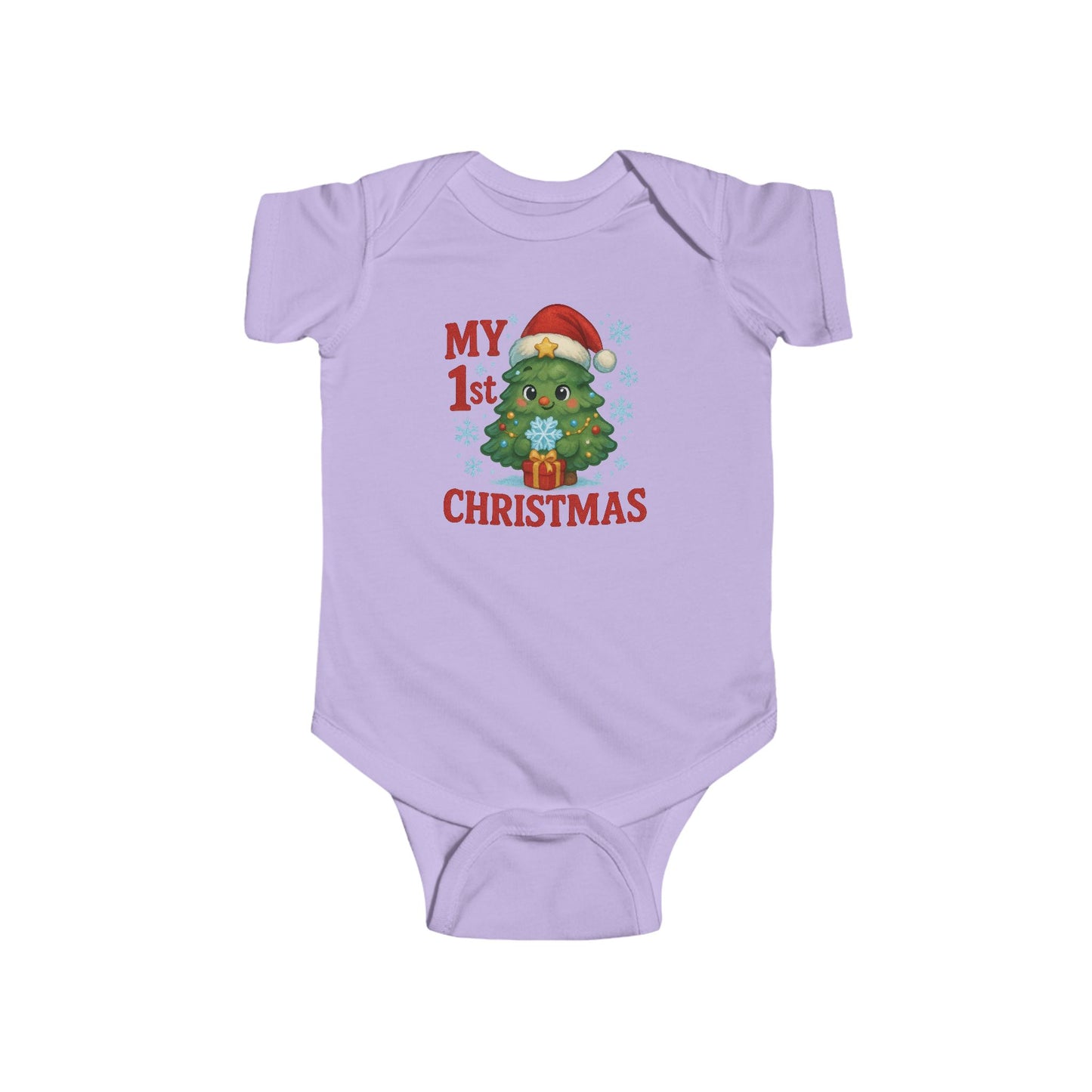 🎄 My 1st Christmas Baby Onesie – Cozy Tree Edition 🌟