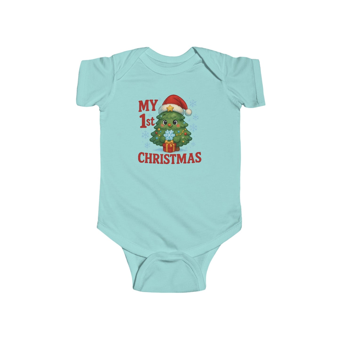 🎄 My 1st Christmas Baby Onesie – Cozy Tree Edition 🌟