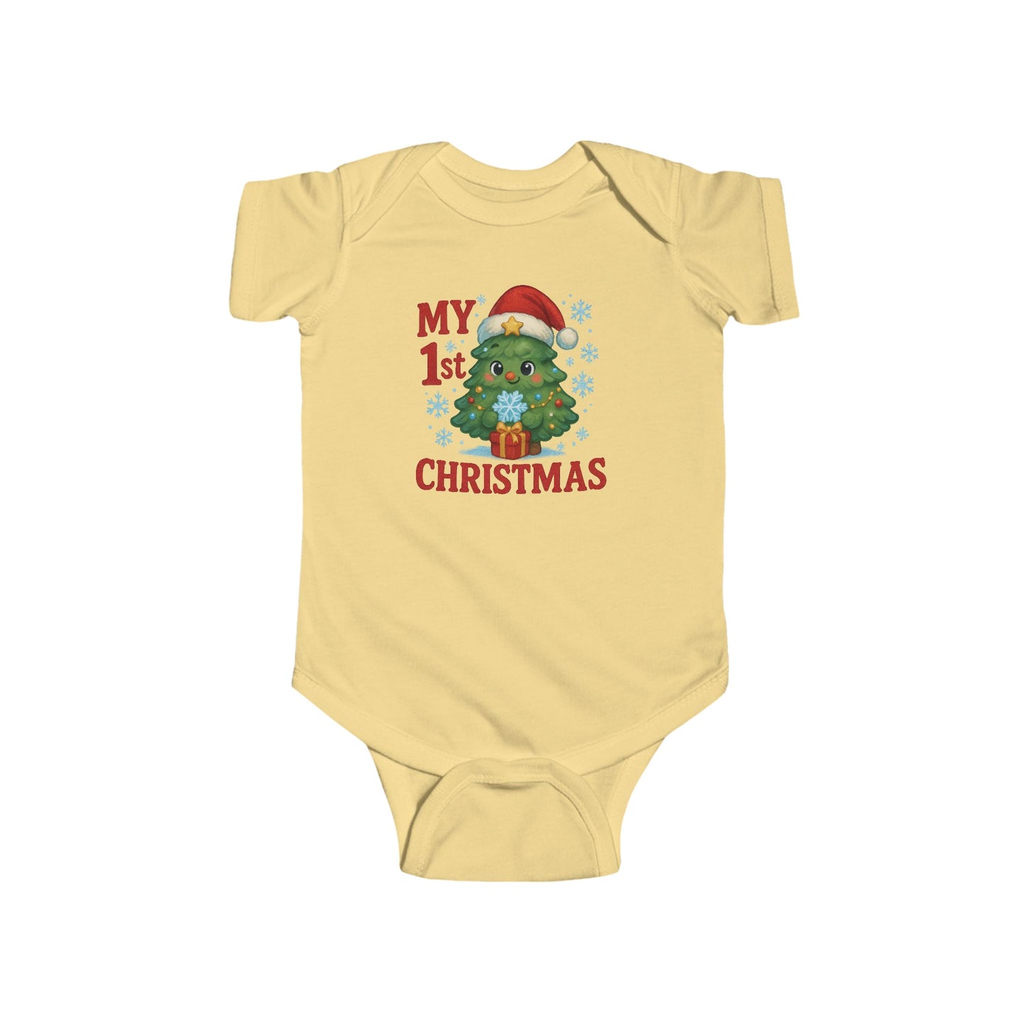 🎄 My 1st Christmas Baby Onesie – Cozy Tree Edition 🌟