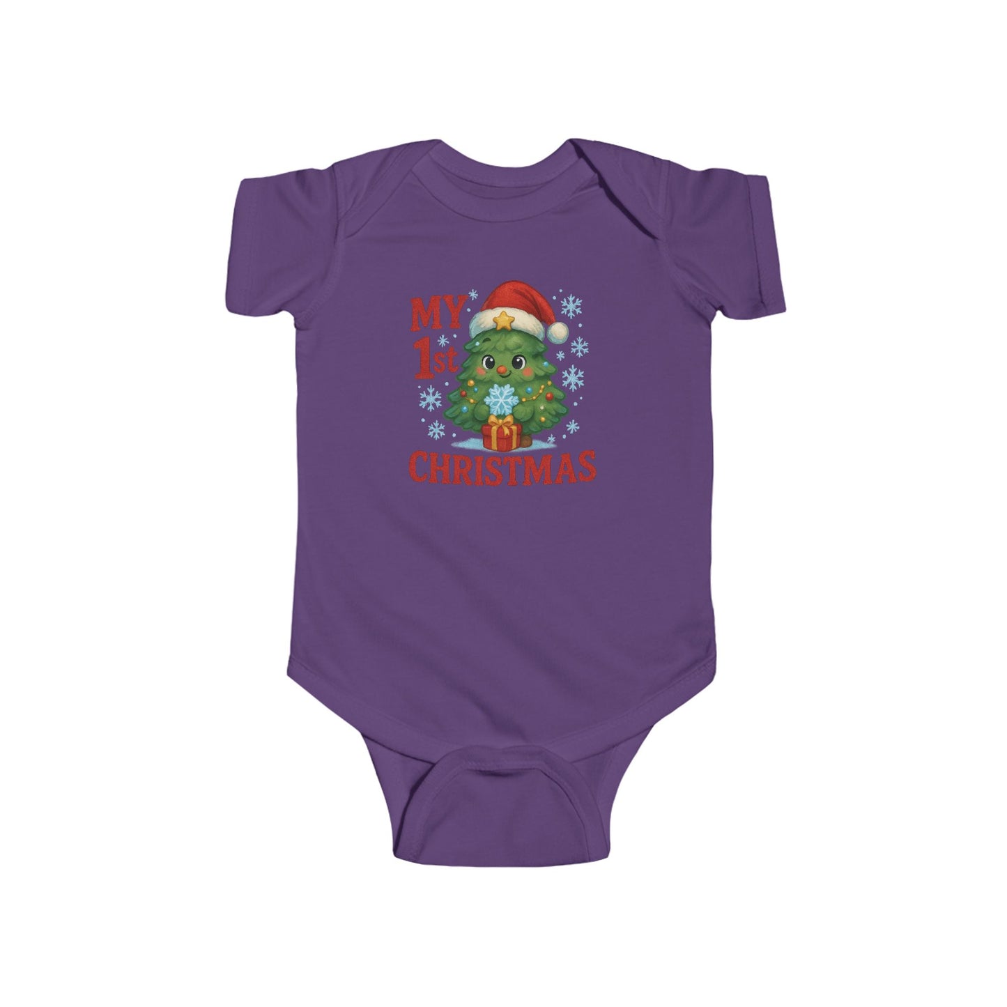 🎄 My 1st Christmas Baby Onesie – Cozy Tree Edition 🌟