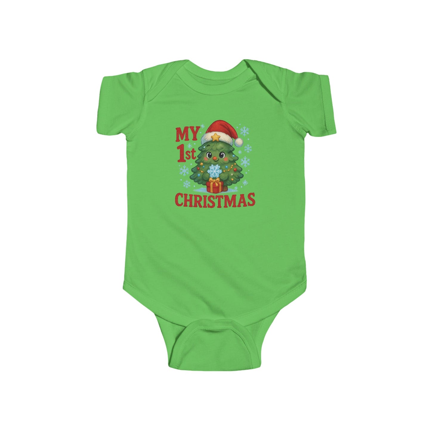 🎄 My 1st Christmas Baby Onesie – Cozy Tree Edition 🌟