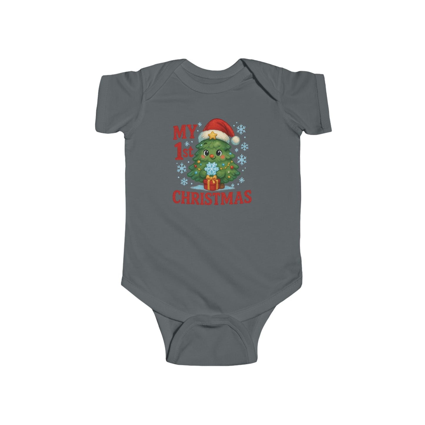 🎄 My 1st Christmas Baby Onesie – Cozy Tree Edition 🌟