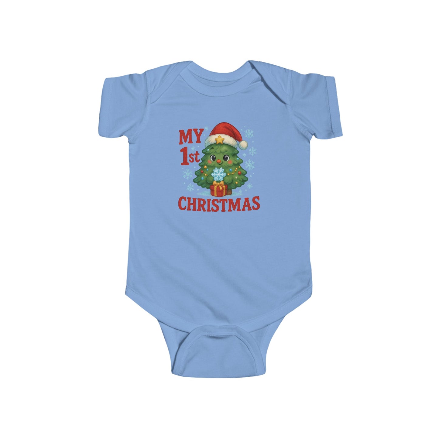 🎄 My 1st Christmas Baby Onesie – Cozy Tree Edition 🌟