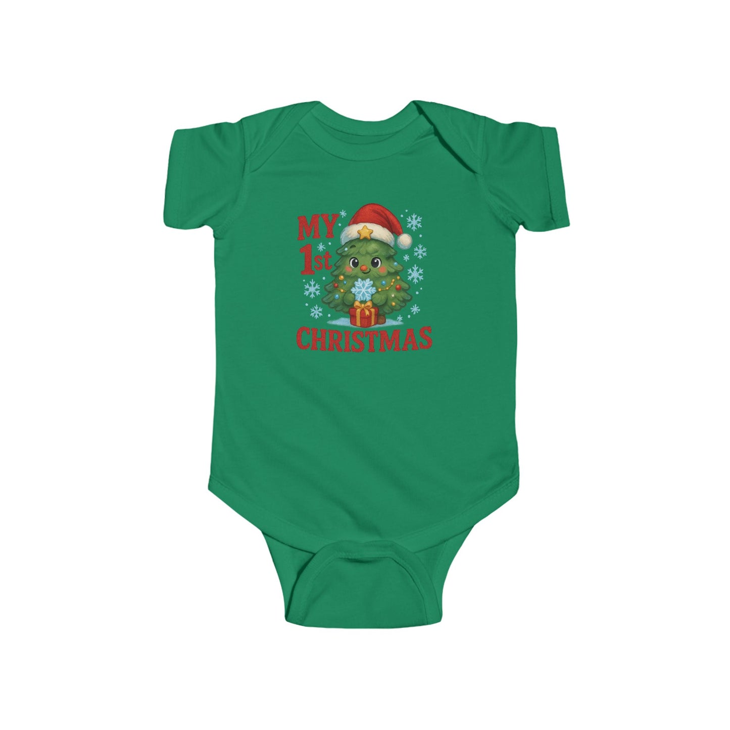 🎄 My 1st Christmas Baby Onesie – Cozy Tree Edition 🌟