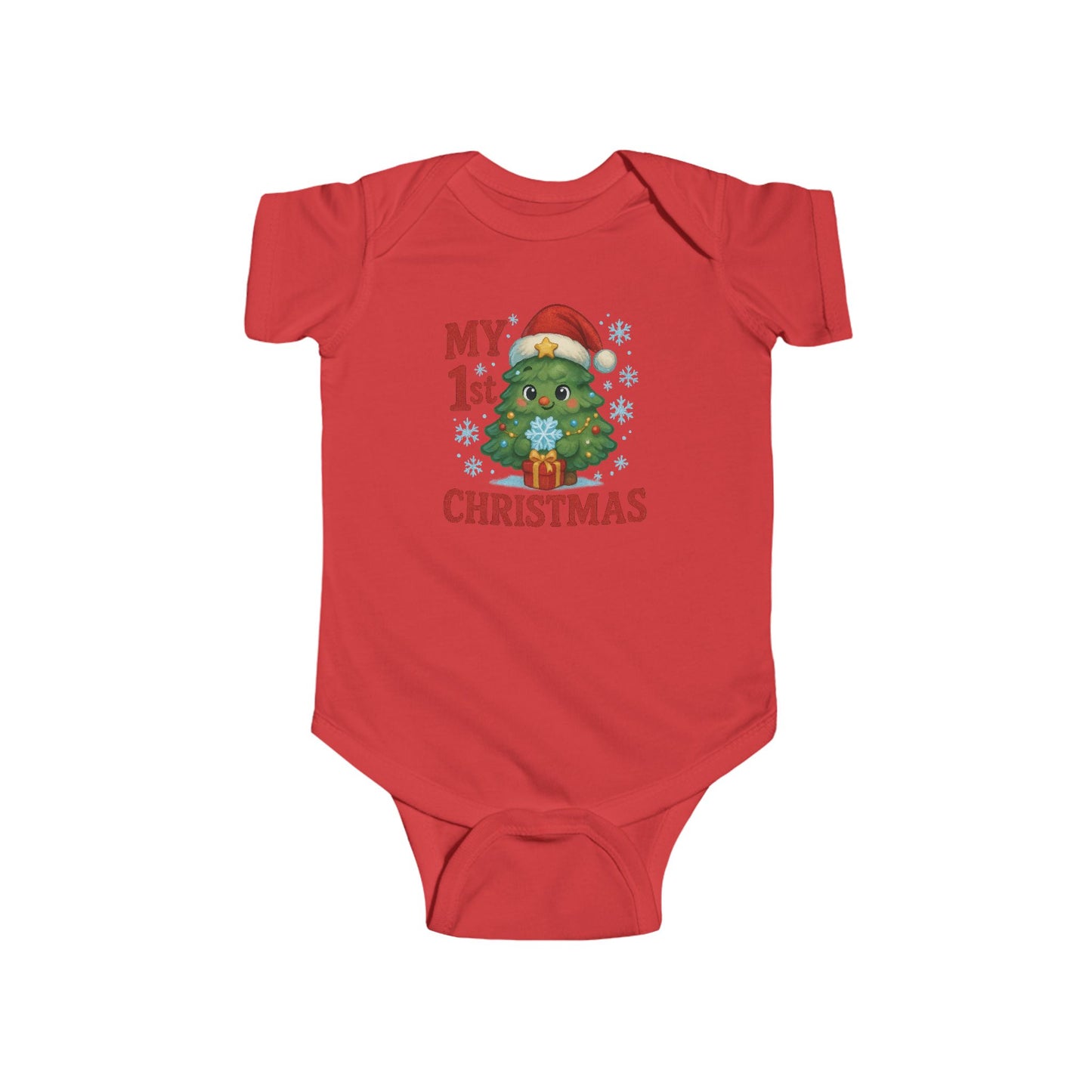 🎄 My 1st Christmas Baby Onesie – Cozy Tree Edition 🌟