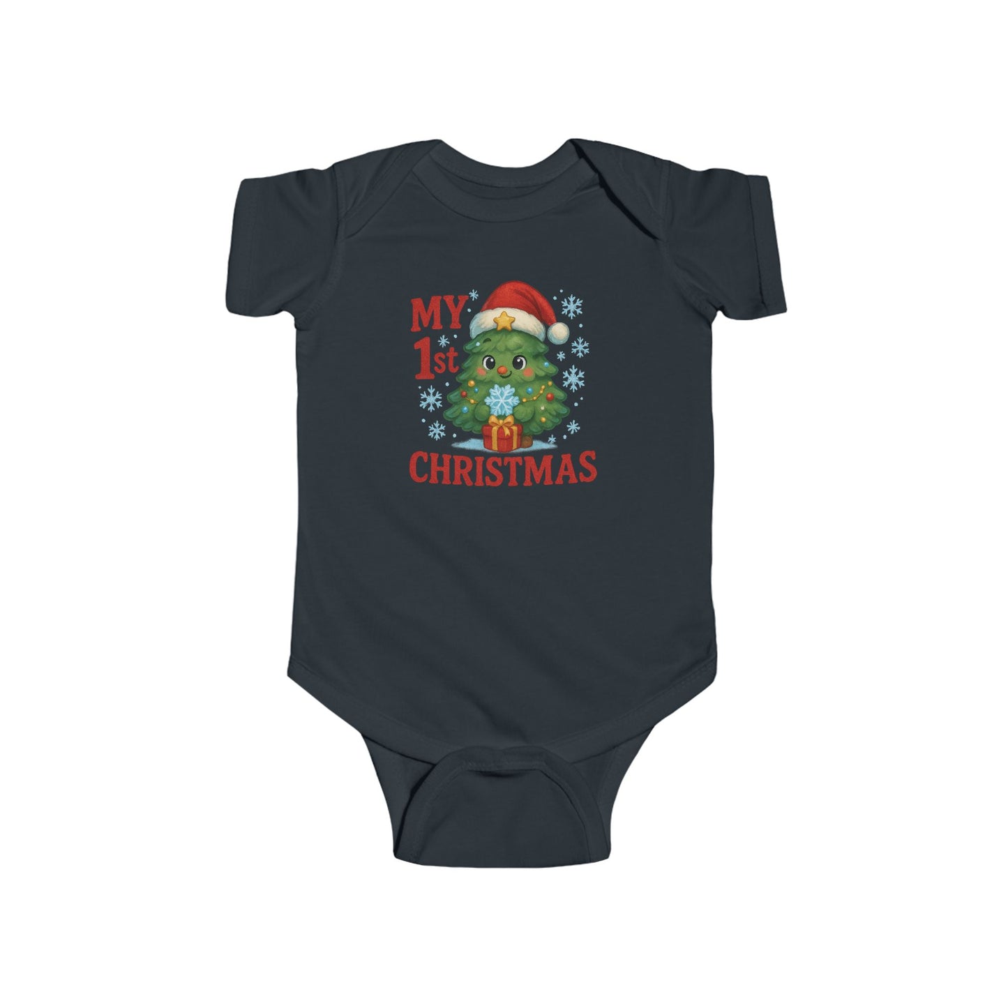 🎄 My 1st Christmas Baby Onesie – Cozy Tree Edition 🌟