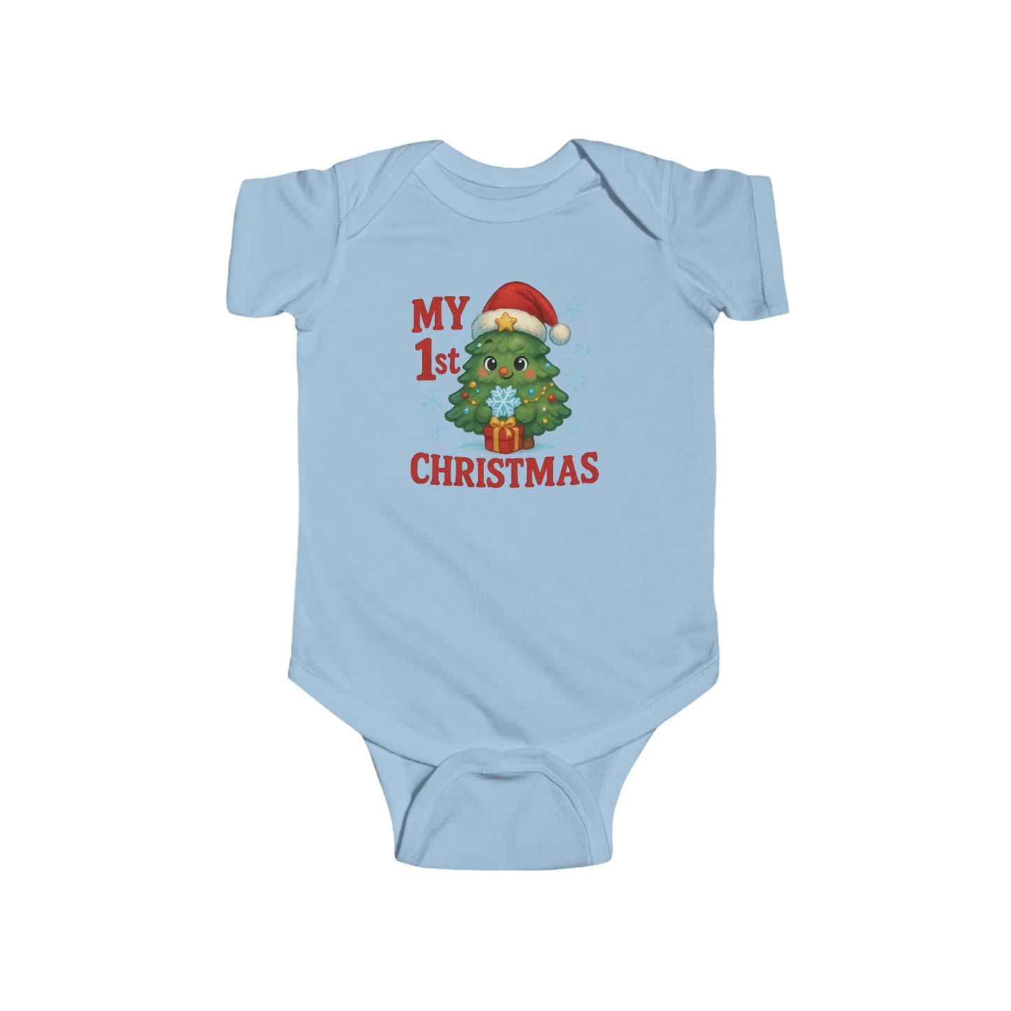 🎄 My 1st Christmas Baby Onesie – Cozy Tree Edition 🌟