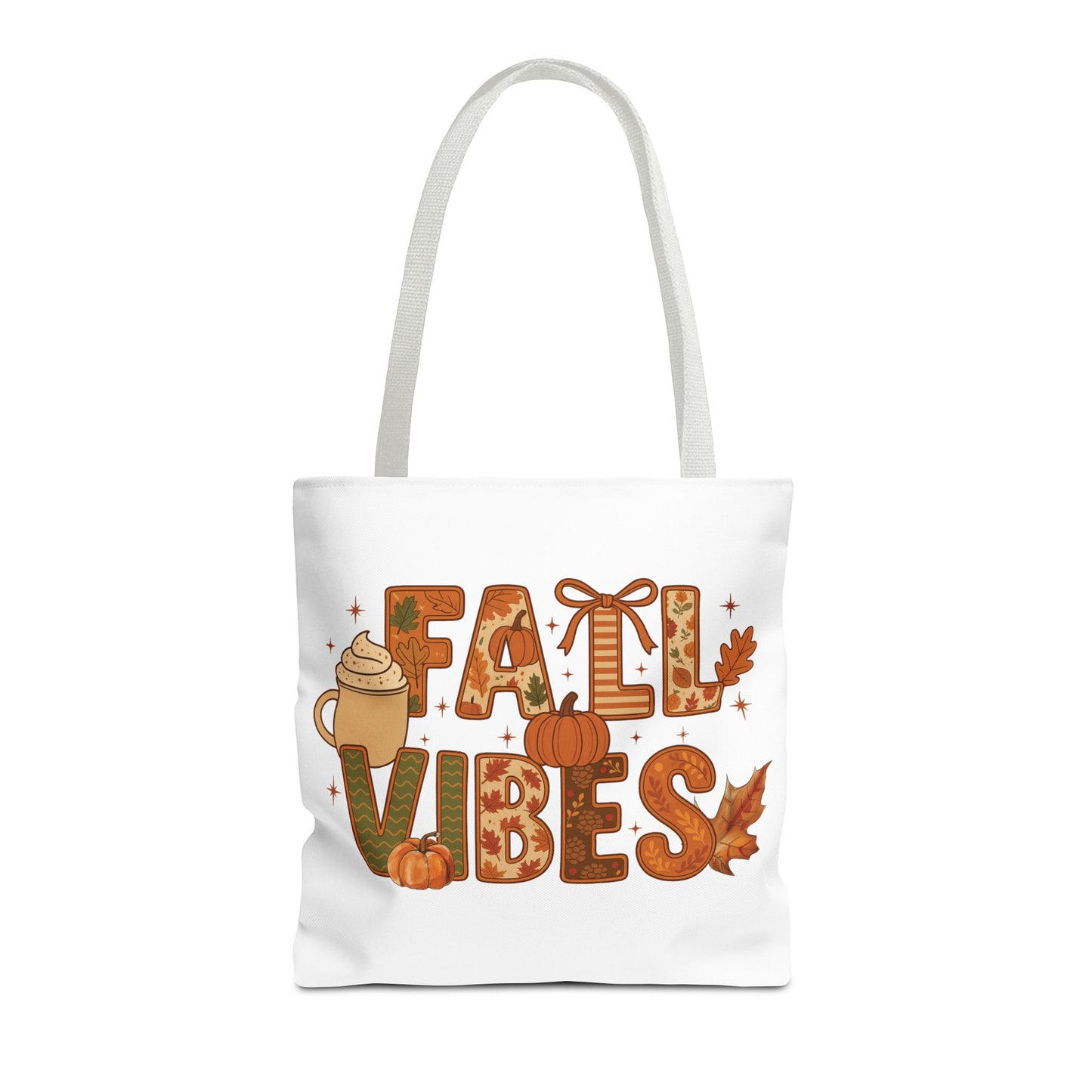 🍁 Fall Vibes Tote Bag – Cozy Comfort for Your Autumn Adventures 🎃☕